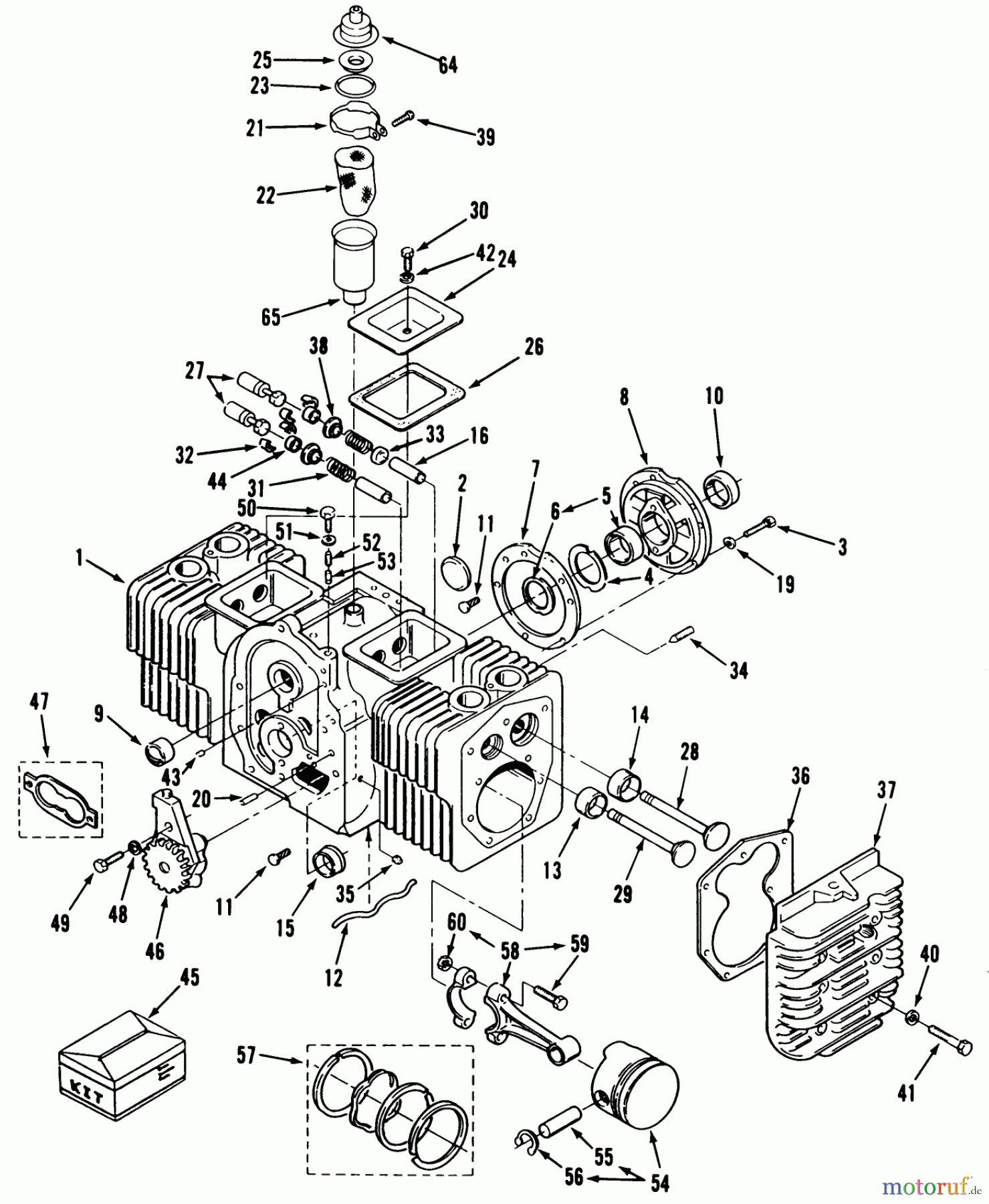  Toro Neu Mowers, Lawn & Garden Tractor Seite 1 31-12K802 (312-8) - Toro 312-8 Garden Tractor, 1991 (1000001-1999999) ENGINE CYLINDER BLOCK