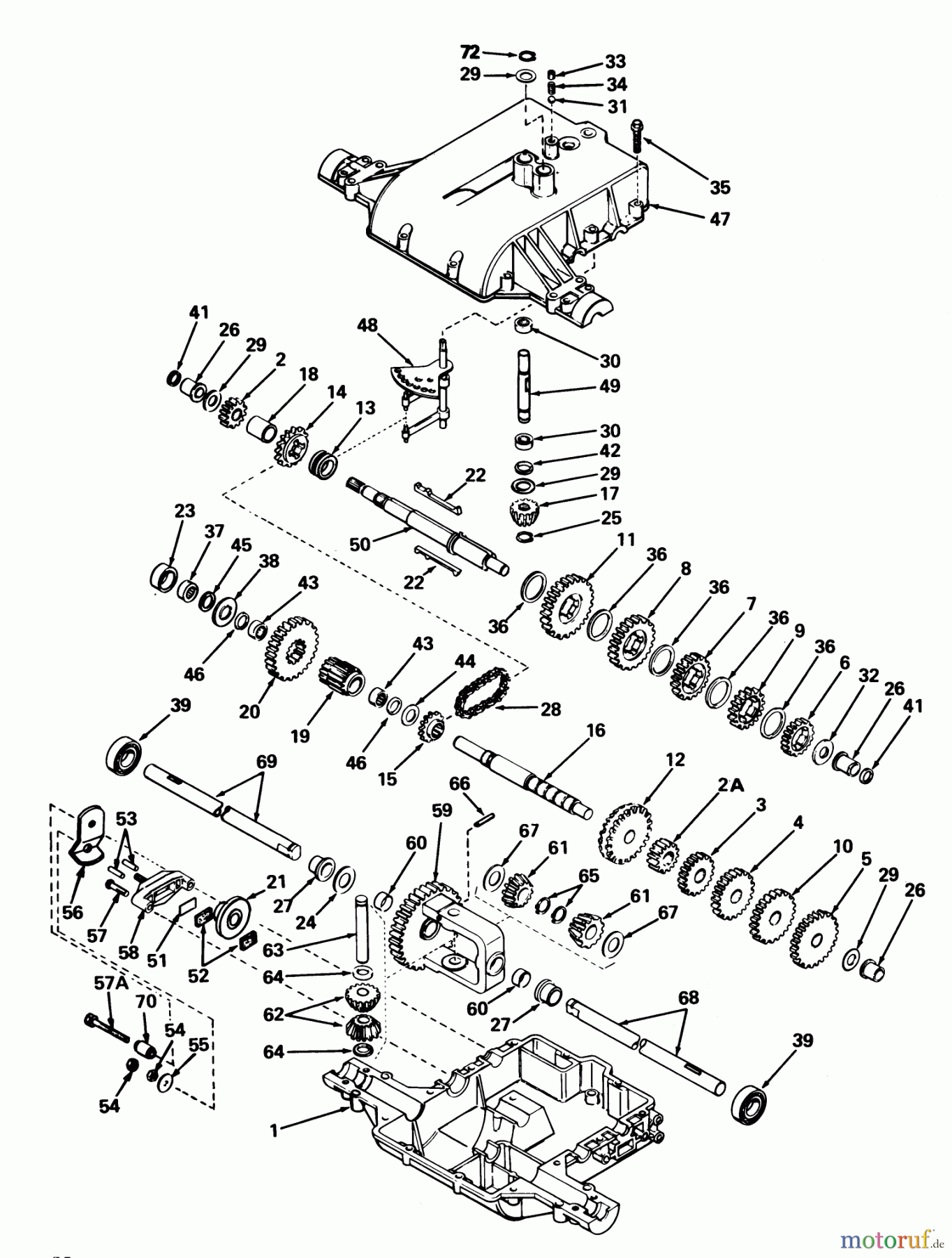  Toro Neu Mowers, Lawn & Garden Tractor Seite 1 57300 (8-32) - Toro 8-32 Front Engine Rider, 1982 (2000001-2999999) PEERLESS TRANSAXLE MODEL 801C