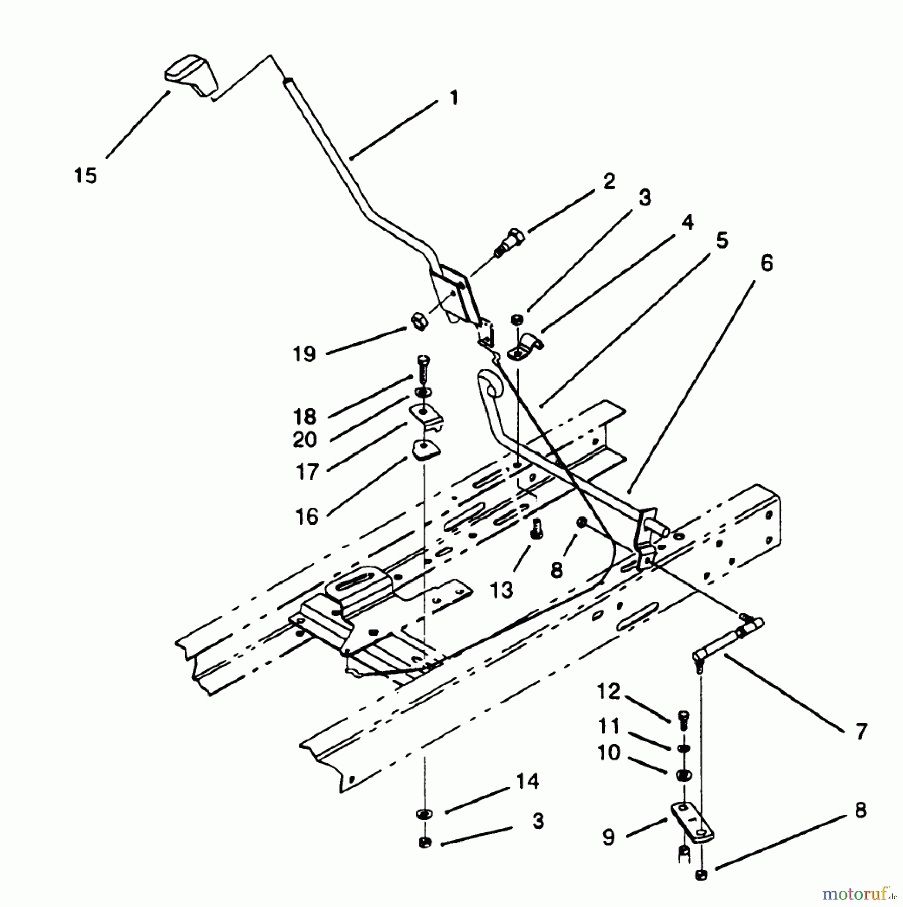 Toro Neu Mowers, Lawn & Garden Tractor Seite 1 71200 (12-32XL) - Toro 12-32XL Lawn Tractor, 1993 (3900001-3999999) SHIFT ASSEMBLY (SERIAL NO. 3900001-3901528)(MODEL NO. 71140)(SERIAL NO. 3900001-3900899)(MODEL NO. 71200)
