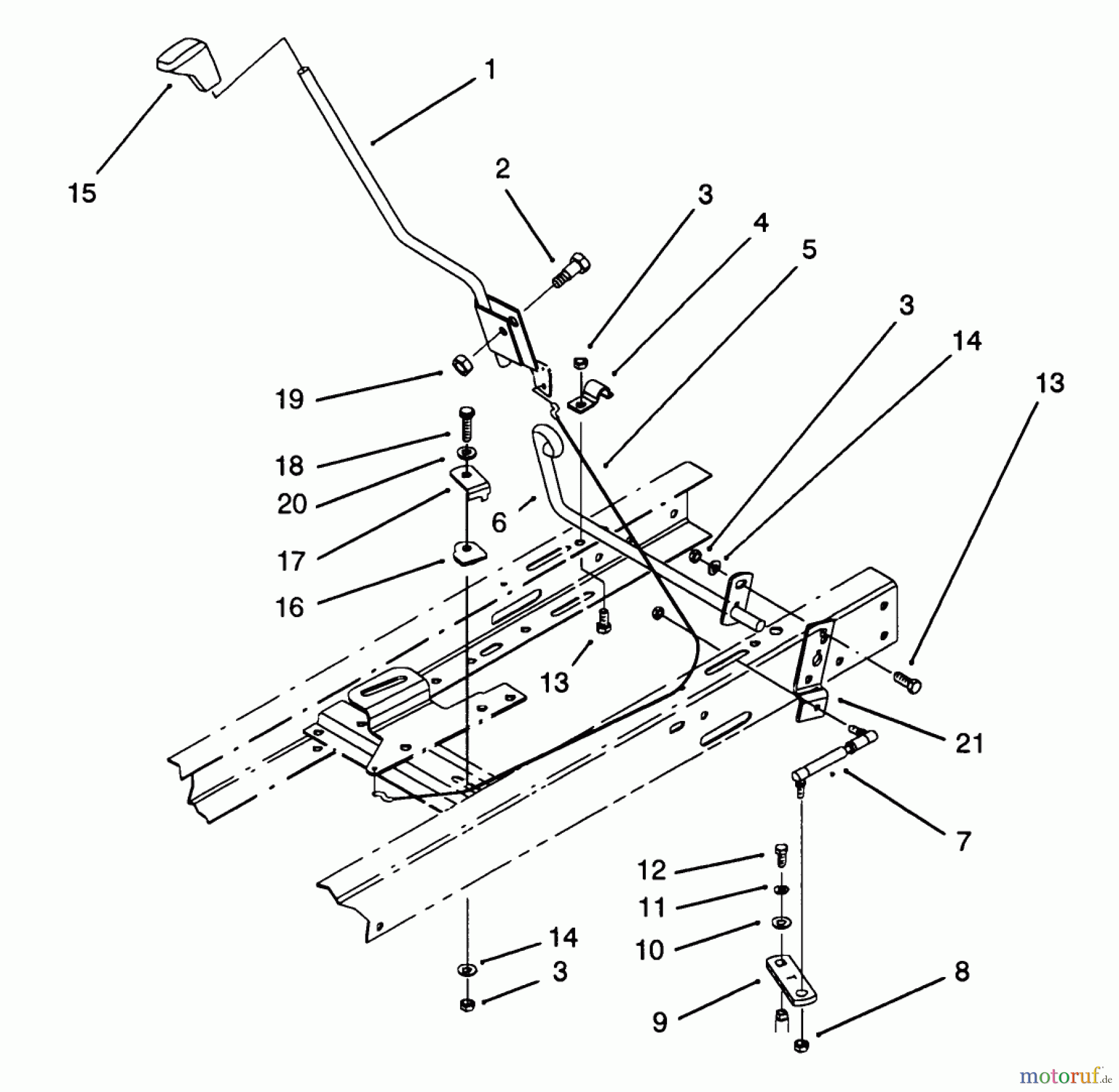  Toro Neu Mowers, Lawn & Garden Tractor Seite 1 71180 (12-38XL) - Toro 12-38XL Lawn Tractor, 1993 (3900001-3999999) SHIFT ASSEMBLY (SERIAL NO. 3901497 & UP) (MODEL NO. 71180), (SERIAL NO. 3900481 & UP), (MODEL NO. 71202)