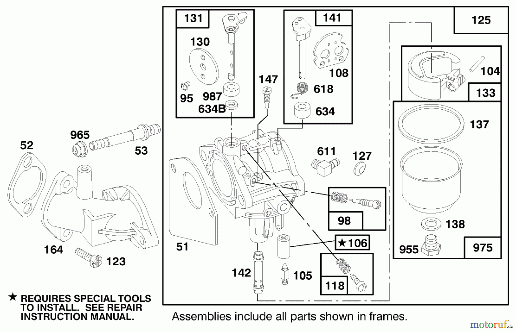 Toro Neu Mowers, Lawn & Garden Tractor Seite 1 71188 (12-32XL) - Toro 12-32XL Lawn Tractor, 1997 (7900001-7999999) ENGINE BRIGGS & STRATTON MODEL 283707-0156-01 #3