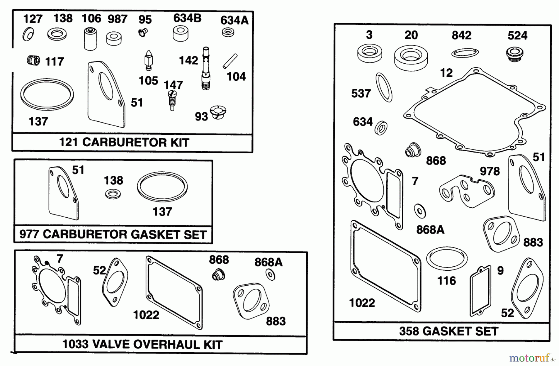 Toro Neu Mowers, Lawn & Garden Tractor Seite 1 71217 (14-38HXL) - Toro 14-38HXL Lawn Tractor, 1996 (6900001-6999999) ENGINE BRIGGS & STRATTON MODEL 28N777-0174-01 #10