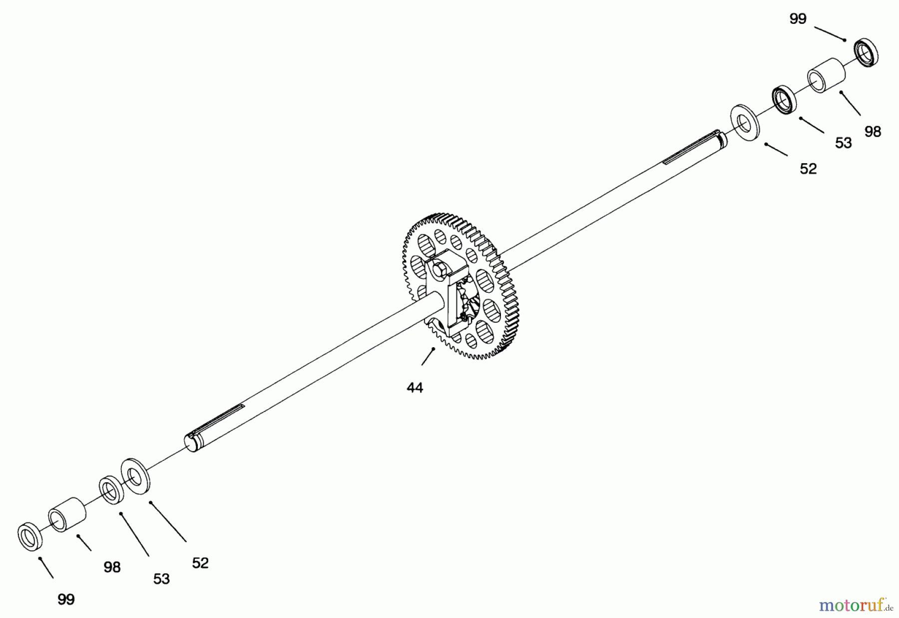 Toro Neu Mowers, Lawn & Garden Tractor Seite 1 71217 (14-38HXL) - Toro 14-38HXL Lawn Tractor, 1996 (6900001-6999999) HYDRO TRANSAXLE ASSEMBLY #3