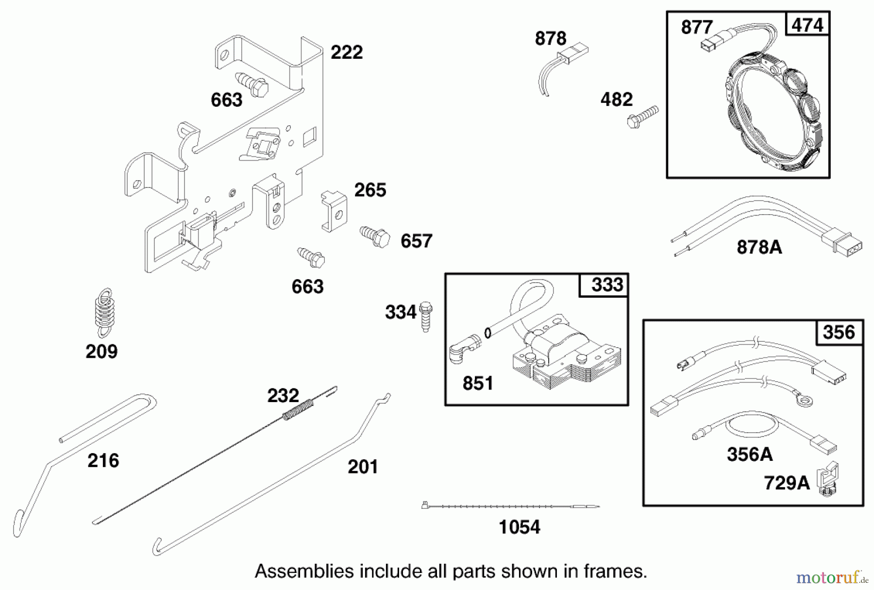 Toro Neu Mowers, Lawn & Garden Tractor Seite 1 71193 (14-38HXL) - Toro 14-38HXL Lawn Tractor, 1997 (7900001-7999999) ENGINE BRIGGS & STRATTON MODEL 28N777-0174-01 #6