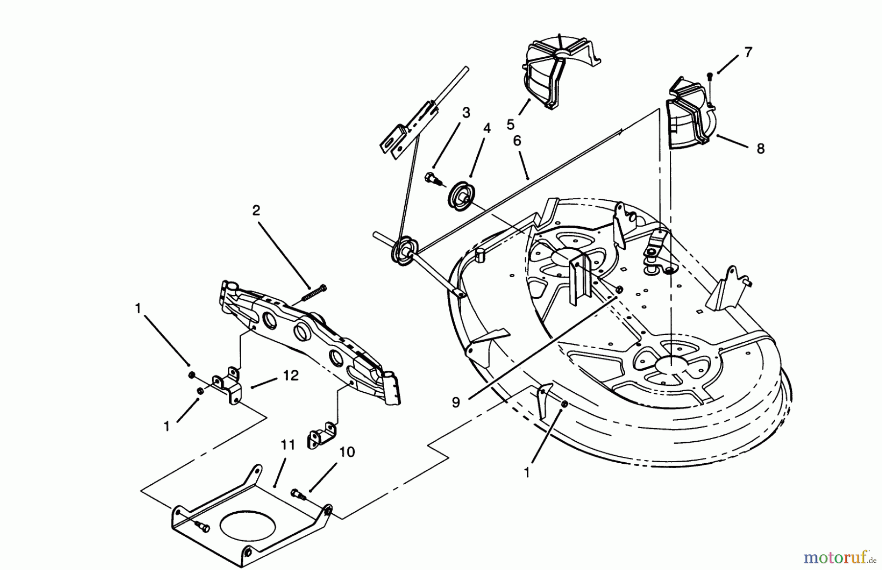  Toro Neu Mowers, Lawn & Garden Tractor Seite 1 71205 (13-38XL) - Toro 13-38XL Lawn Tractor, 1995 (59000001-59999999) CABLE & COVER ASSEMBLY (38