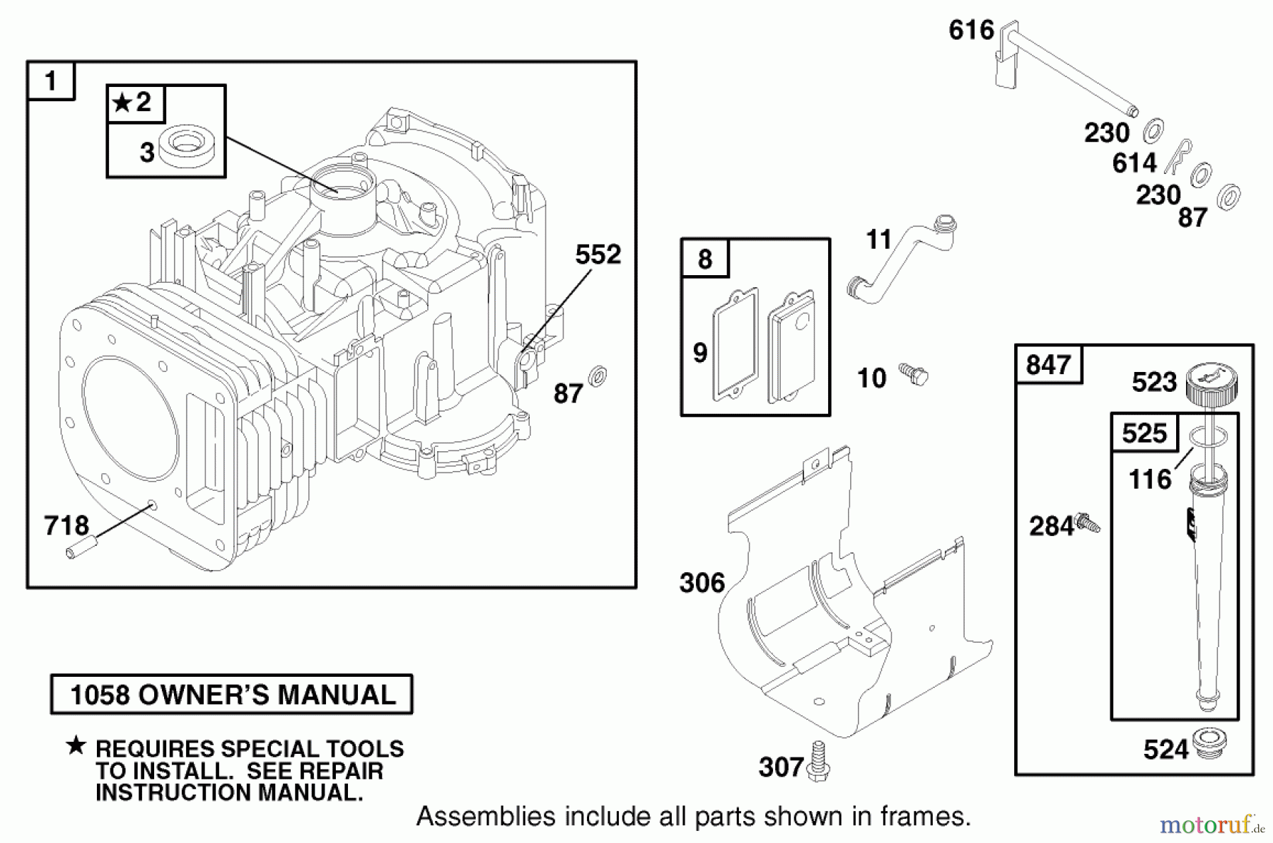 Toro Neu Mowers, Lawn & Garden Tractor Seite 1 71241 (16-38HXLE) - Toro 16-38HXLE Lawn Tractor, 2000 (200000001-200999999) ENGINE BRIGGS & STRATTON MODEL 28Q777-0690-E1 #1