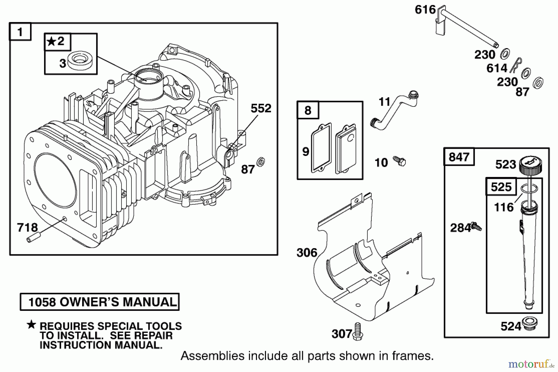  Toro Neu Mowers, Lawn & Garden Tractor Seite 1 71227 (16-38HXL) - Toro 16-38HXL Lawn Tractor, 2002 (220000001-220010000) ENGINE BRIGGS & STRATTON MODEL 28Q777-0690-E1 #1