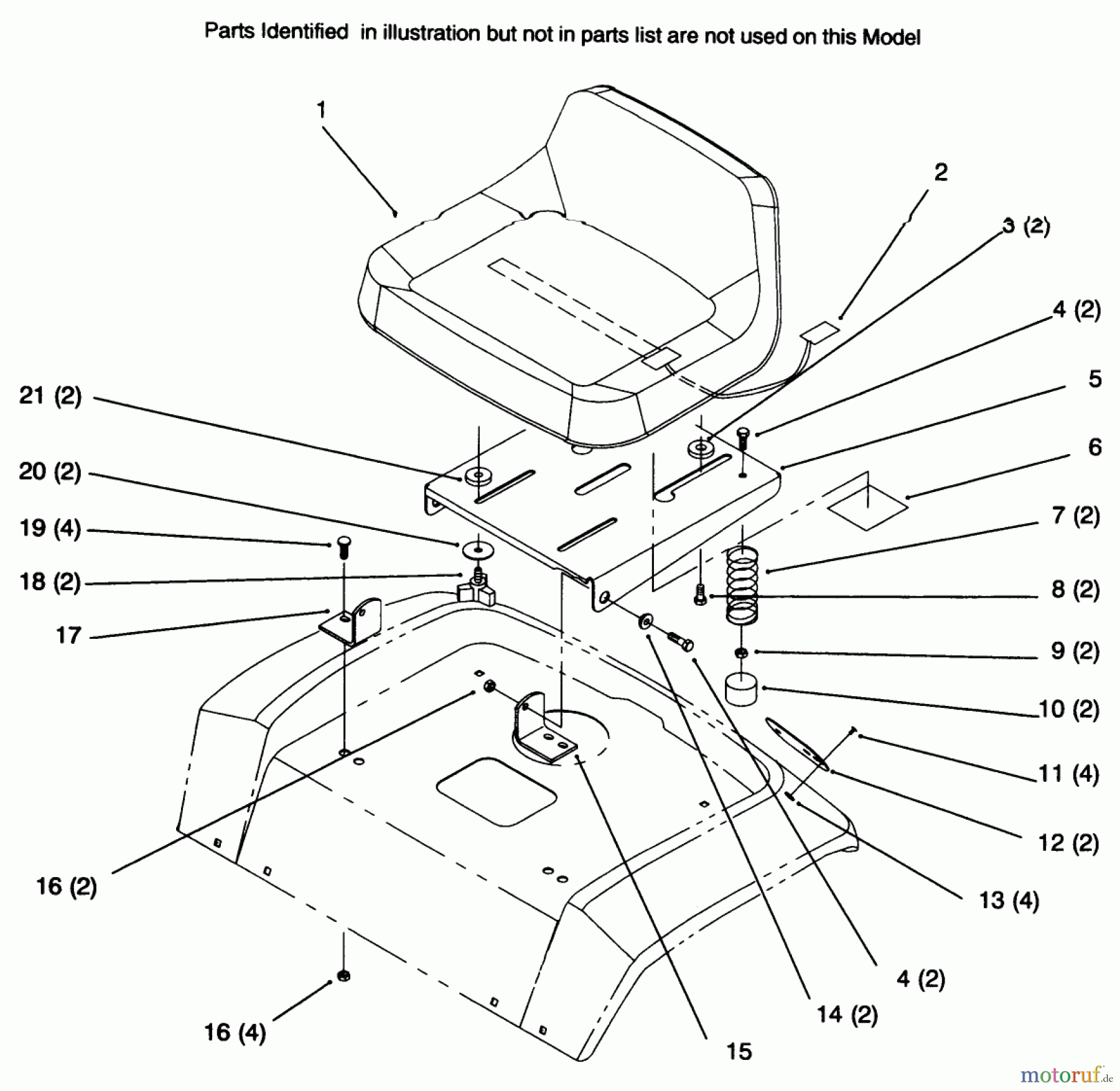  Toro Neu Mowers, Lawn & Garden Tractor Seite 1 72045 (265-6) - Toro 265-6 Yard Tractor, 1996 (6900001-6999999) SEAT