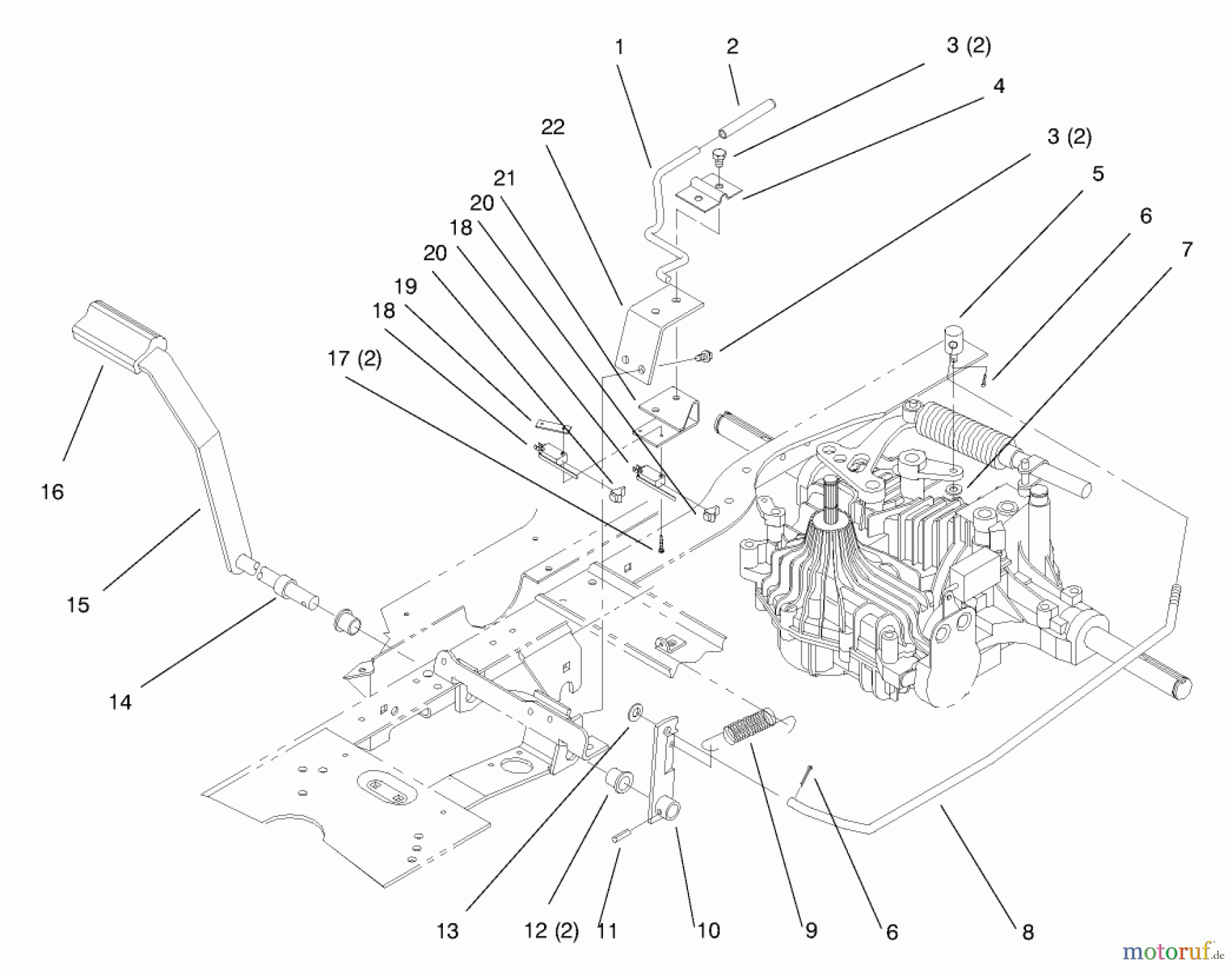  Toro Neu Mowers, Lawn & Garden Tractor Seite 1 72046 (265-H) - Toro 265-H Lawn and Garden Tractor, 1998 (8900001-8900399) HYDRO BRAKE