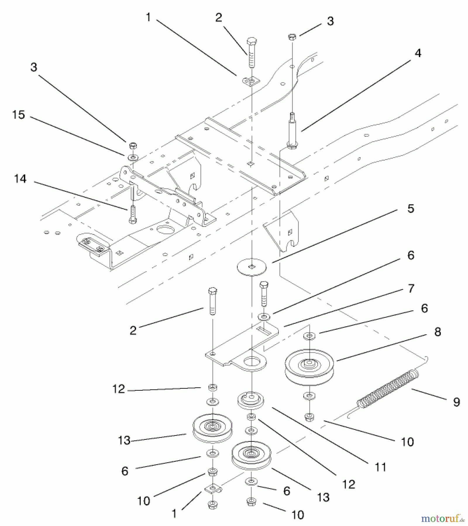  Toro Neu Mowers, Lawn & Garden Tractor Seite 1 72070 (265-H) - Toro 265-H Lawn and Garden Tractor, 1999 (9900001-9999999) HYDRO DRIVE COMPONENTS ASSEMBLY