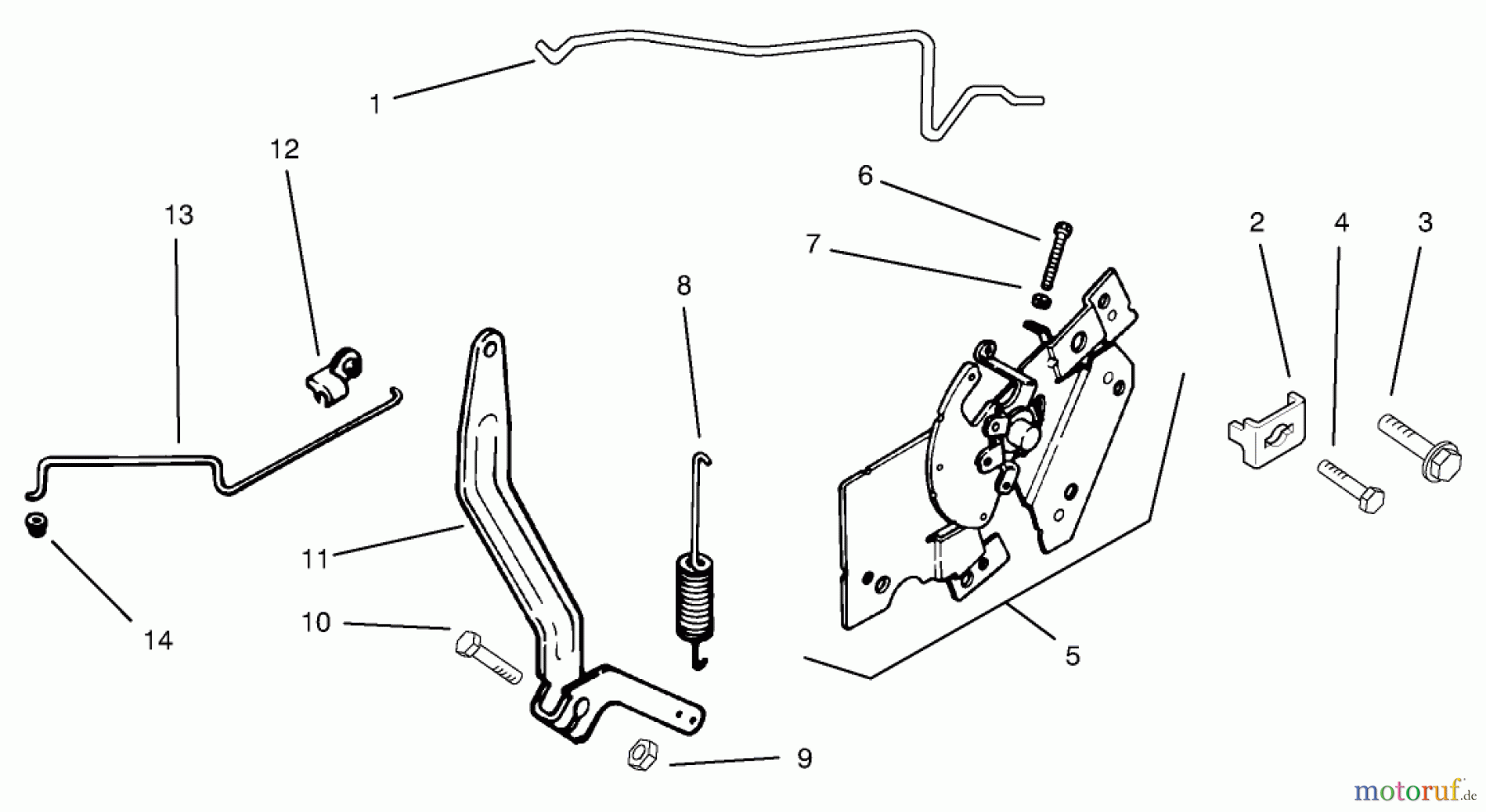 Toro Neu Mowers, Lawn & Garden Tractor Seite 1 72050 (265-H) - Toro 265-H Lawn and Garden Tractor, 2000 (200000001-200999999) ENGINE CONTROLS #2