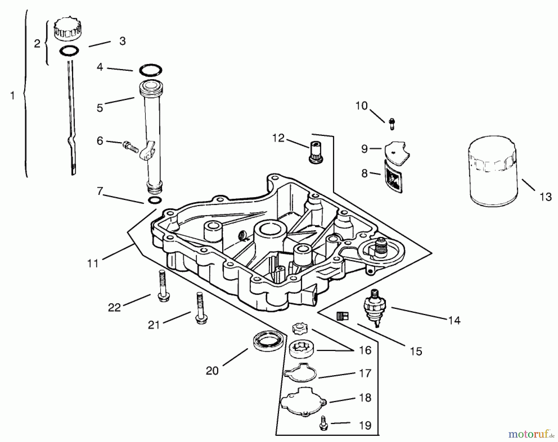  Toro Neu Mowers, Lawn & Garden Tractor Seite 1 72052 (266-H) - Toro 266-H Lawn and Garden Tractor, 2001 (210000001-210999999) OIL PAN / LUBRICATION ASSEMBLY KOHLER MODELS CV460S-26505 AND CV460S-26506