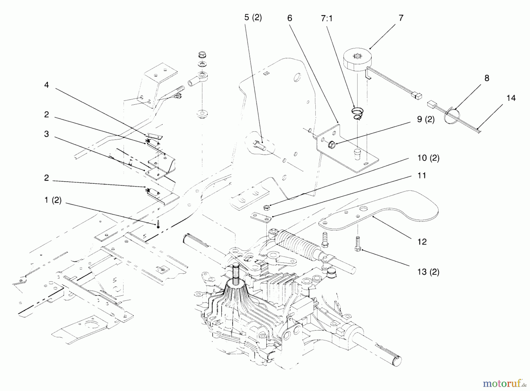  Toro Neu Mowers, Lawn & Garden Tractor Seite 1 72084 (266-H) - Toro 266-H Yard Tractor, 1995 (5900001-5999999) CRUISE CONTROL