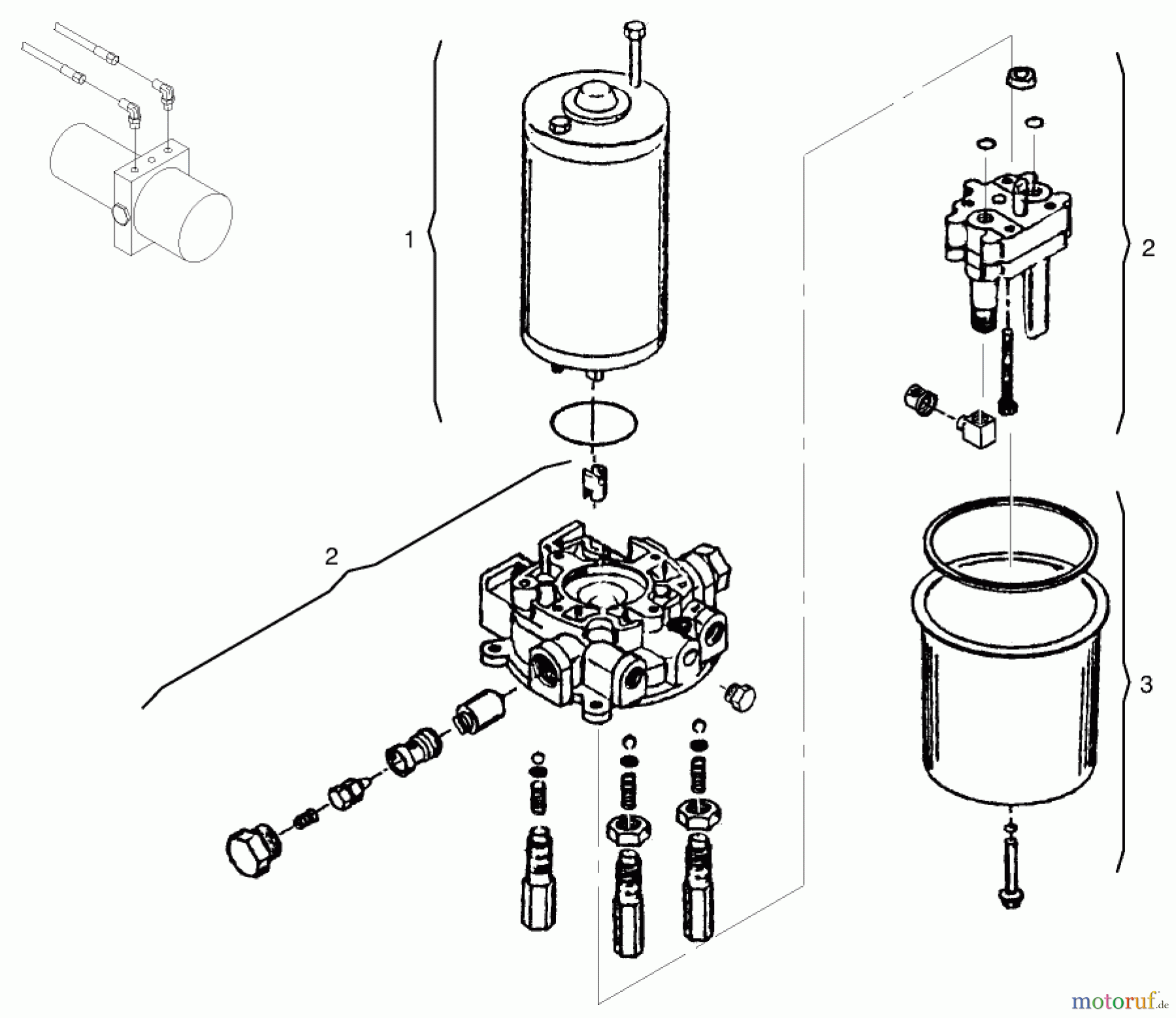  Toro Neu Mowers, Lawn & Garden Tractor Seite 1 72110 (270-H) - Toro 270-H Lawn and Garden Tractor, 1997 (7900001-7999999) PUMP ASSEMBLY