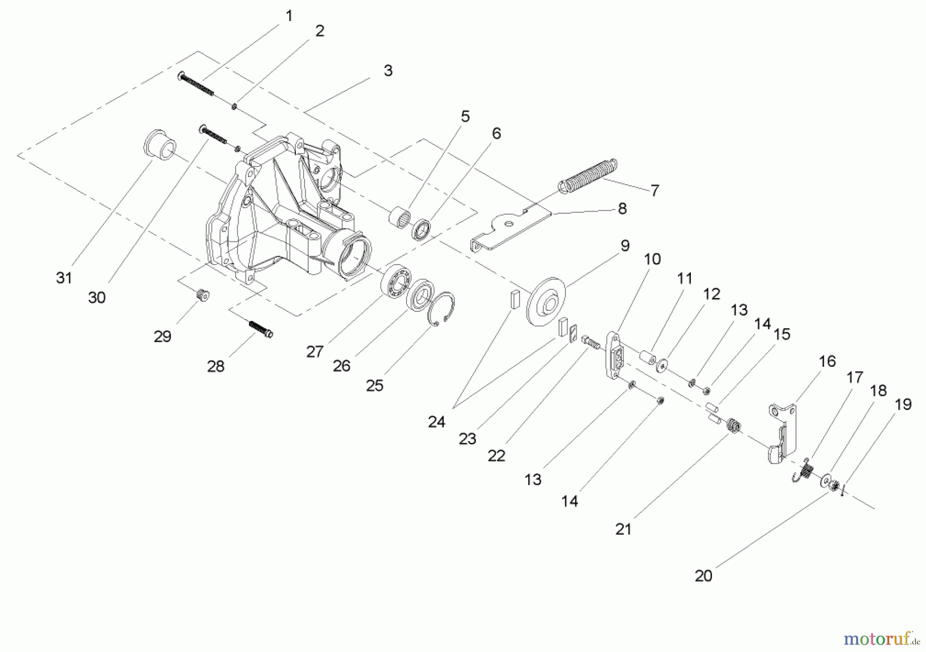 Toro Neu Mowers, Lawn & Garden Tractor Seite 1 72211 (420) - Toro 420 Garden Tractor, 2006 (260000001-260999999) BRAKE ASSEMBLY TRANSAXLE ASSEMBLY NO. 104-4310