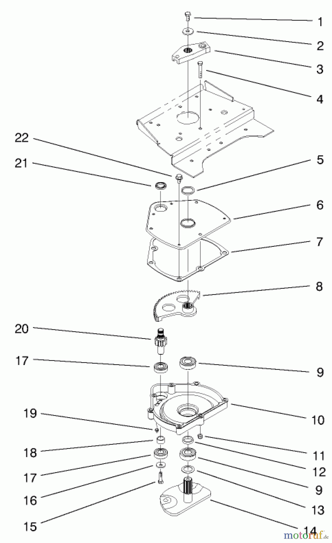 Toro Neu Mowers, Lawn & Garden Tractor Seite 1 73542 (520xi) - Toro 520xi Garden Tractor, 2000 (000000001-000999999) LOWER MANUAL STEERING ASSEMBLY