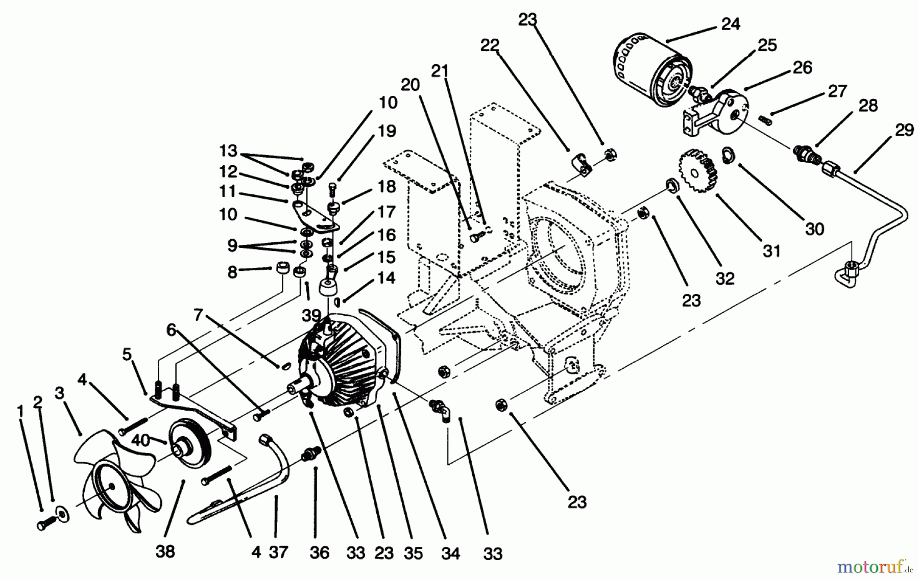 Toro Neu Mowers, Lawn & Garden Tractor Seite 1 73501 (520-H) - Toro 520-H Garden Tractor, 1996 (69000001-69999999) HYDROSTATIC TRANSMISSION