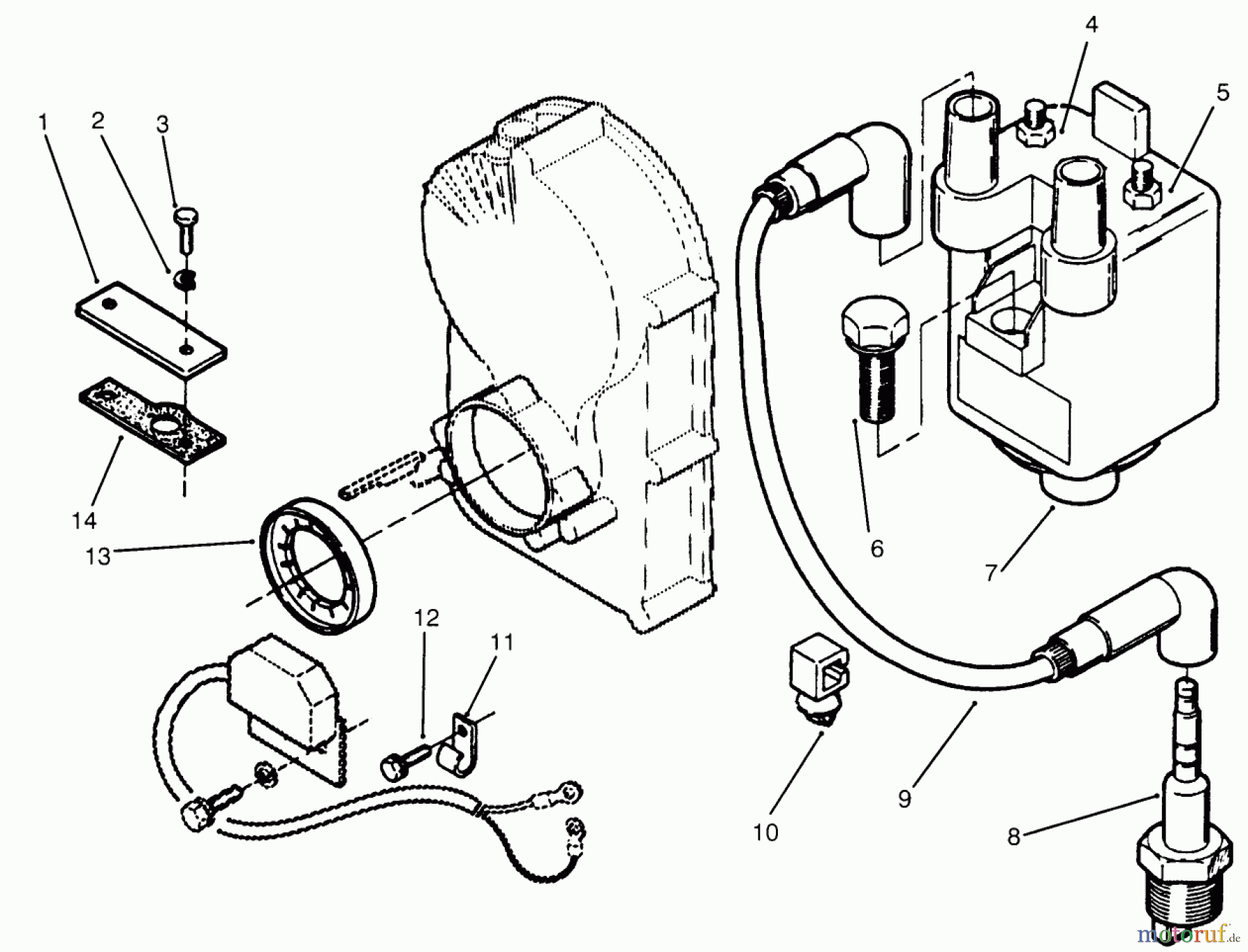 Toro Neu Mowers, Lawn & Garden Tractor Seite 1 73520 (520-H) - Toro 520-H Garden Tractor, 1995 (5900001-5900177) IGNITION-ELECTRONIC