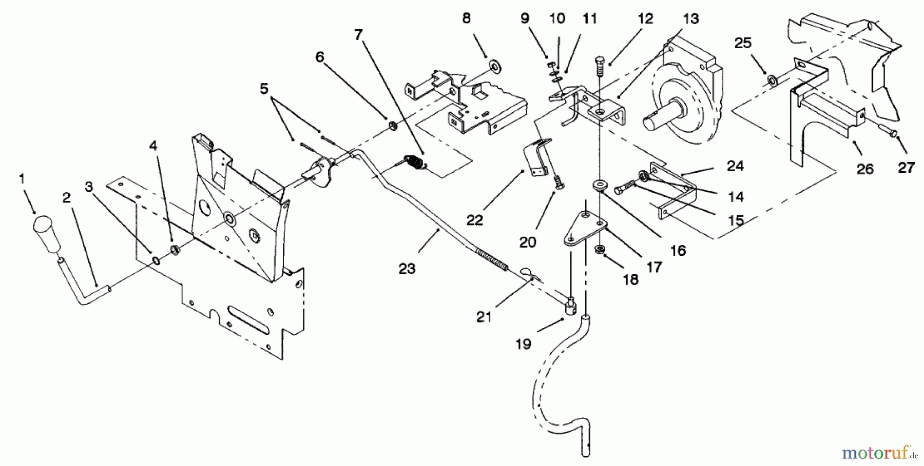  Toro Neu Mowers, Lawn & Garden Tractor Seite 1 73521 (520-H) - Toro 520-H Garden Tractor, 1996 (6900001-6999999) PTO CLUTCH SYSTEM