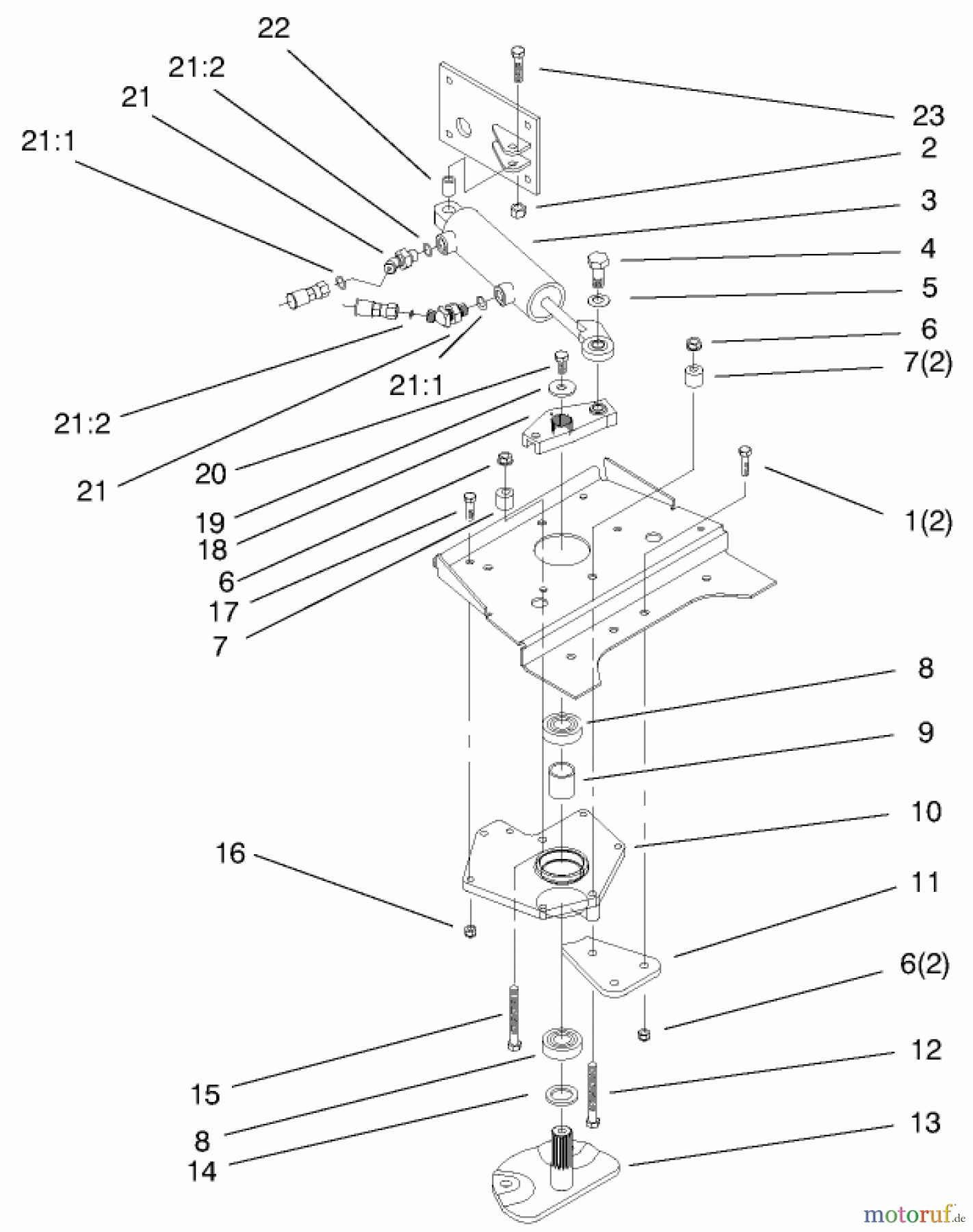  Toro Neu Mowers, Lawn & Garden Tractor Seite 1 73580 (520Lxi) - Toro 520Lxi Garden Tractor, 1999 (9900001-9999999) LOWER POWER STEERING ASSEMBLY