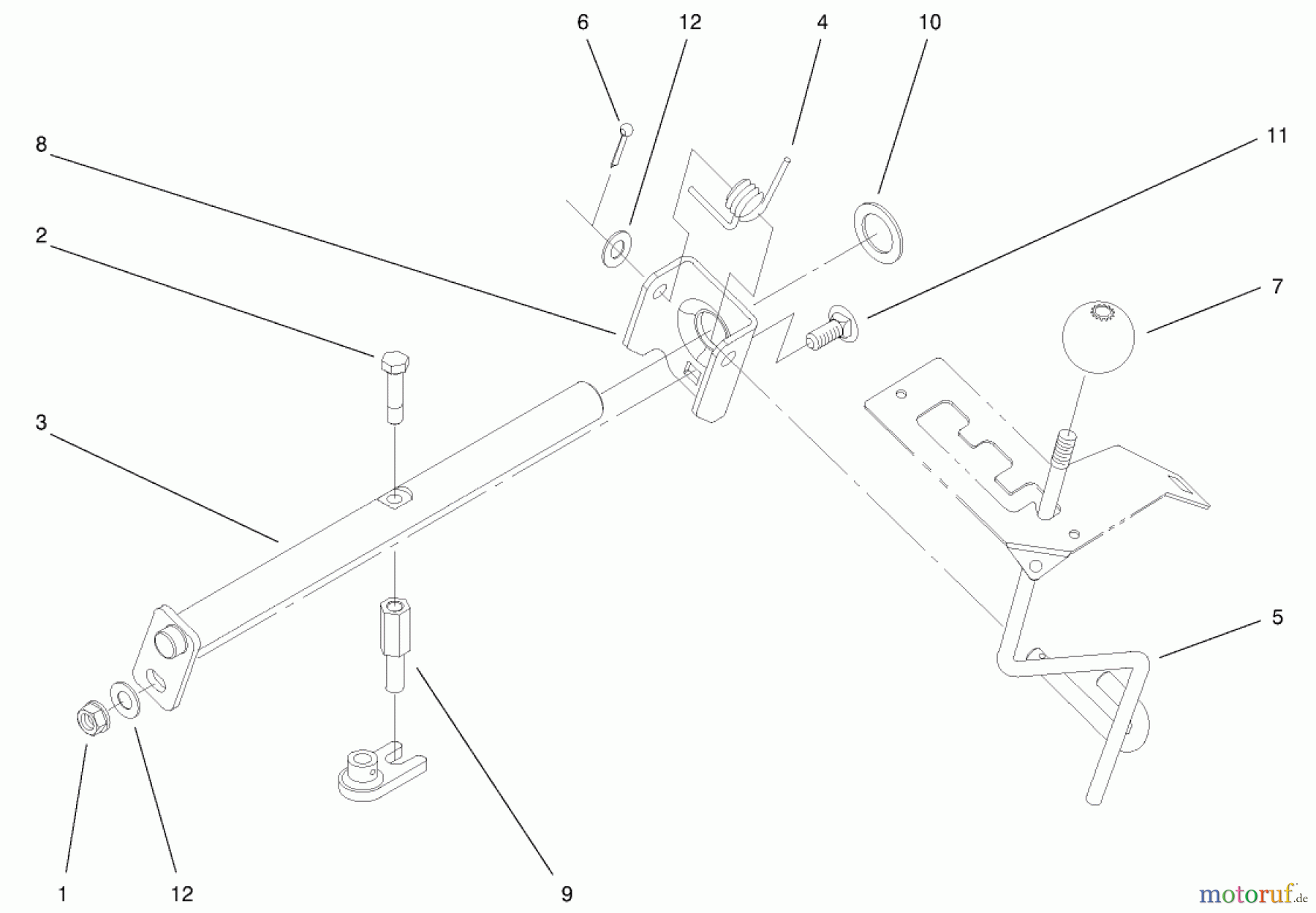  Toro Neu Mowers, Lawn & Garden Tractor Seite 1 73547 (520Lxi) - Toro 520Lxi Garden Tractor, 2000 (200000242-200999999) HI-LO SHIFT ASSEMBLY