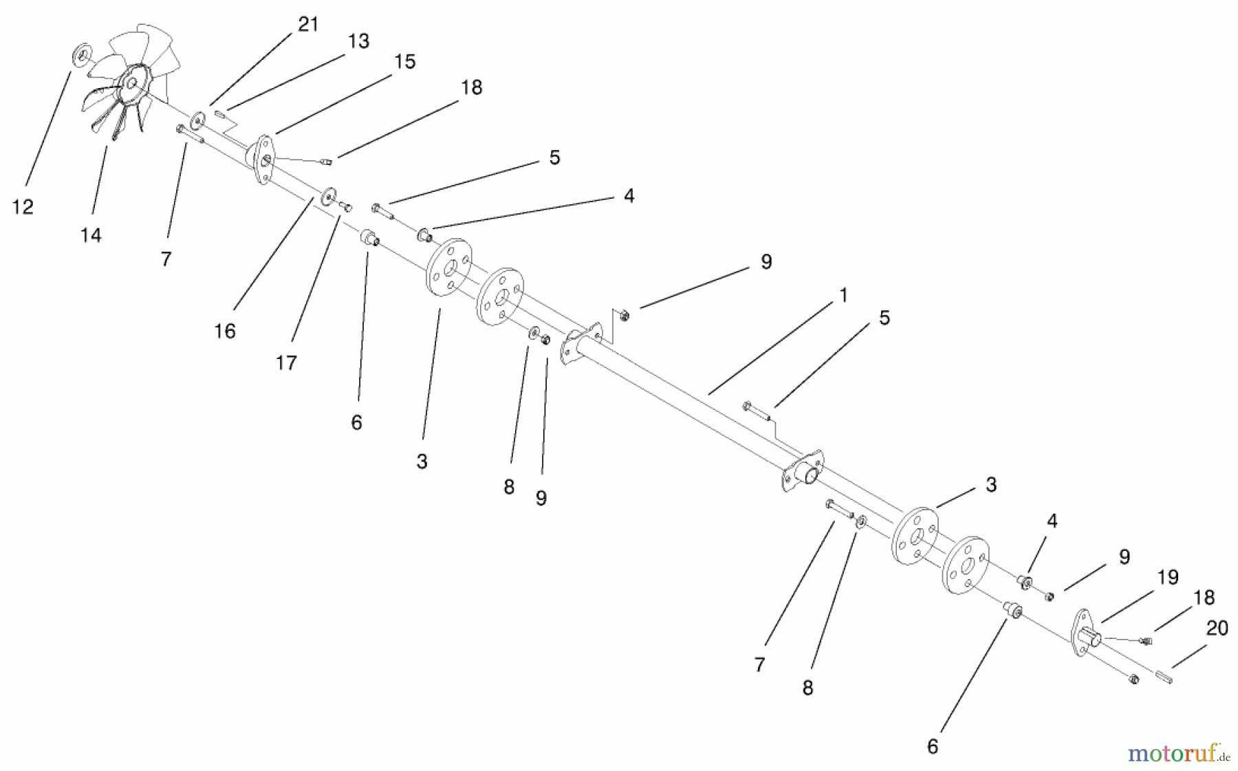 Toro Neu Mowers, Lawn & Garden Tractor Seite 1 73552 (523Dxi) - Toro 523Dxi Garden Tractor, 2000 (200000001-200999999) DRIVE SHAFT ASSEMBLY