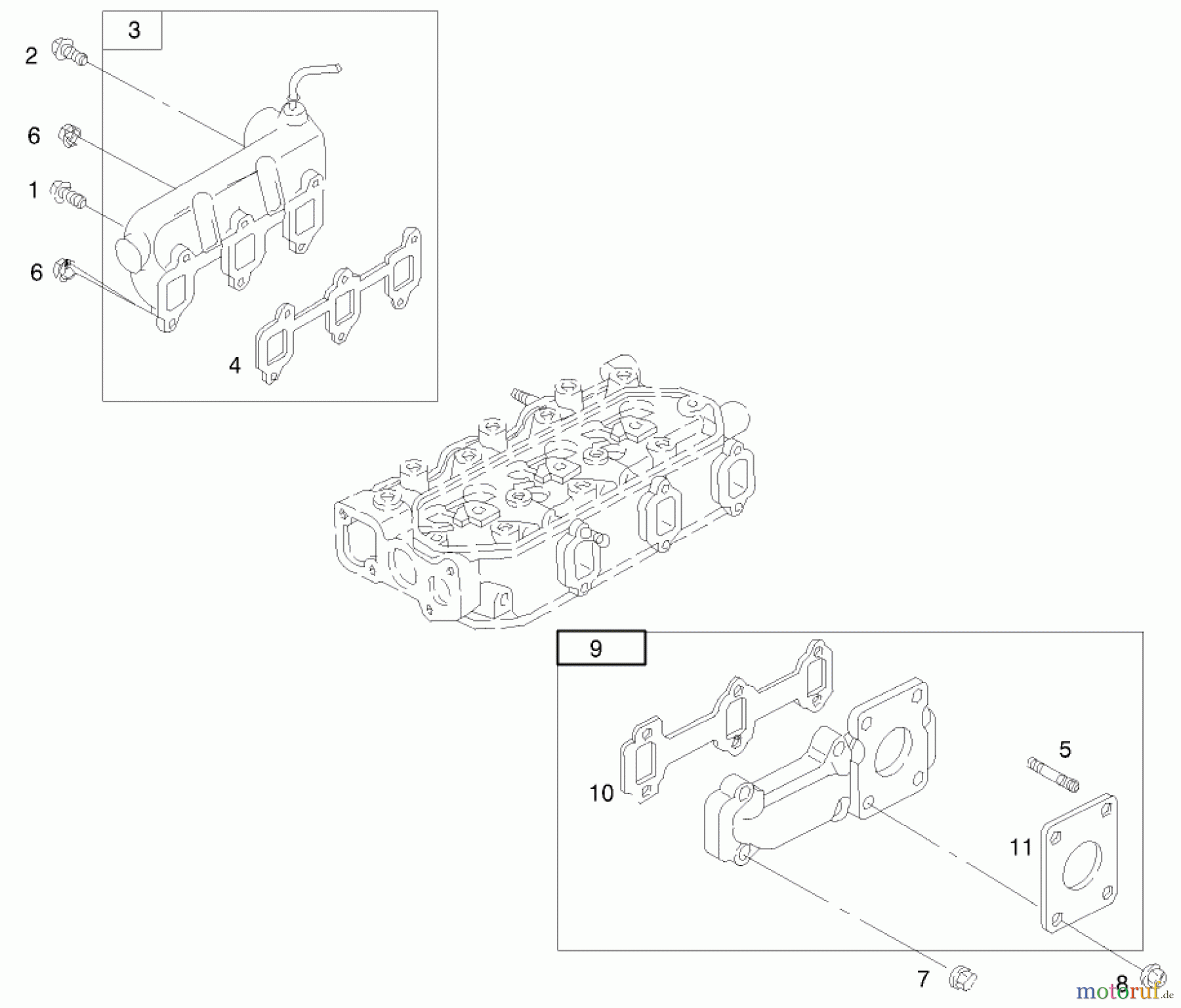 Toro Neu Mowers, Lawn & Garden Tractor Seite 1 73552 (523Dxi) - Toro 523Dxi Garden Tractor, 2000 (200000001-200999999) ENGINE ASSEMBLY #10