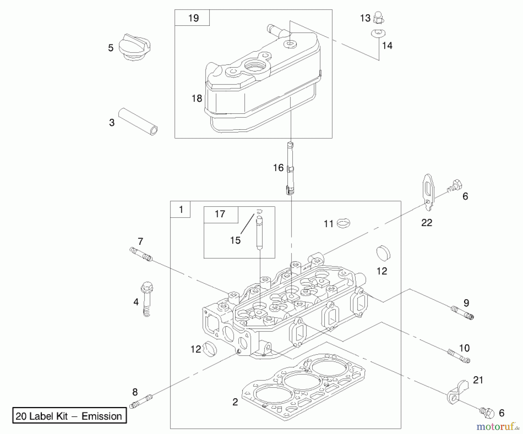  Toro Neu Mowers, Lawn & Garden Tractor Seite 1 73552 (523Dxi) - Toro 523Dxi Garden Tractor, 2000 (200000001-200999999) ENGINE ASSEMBLY #3