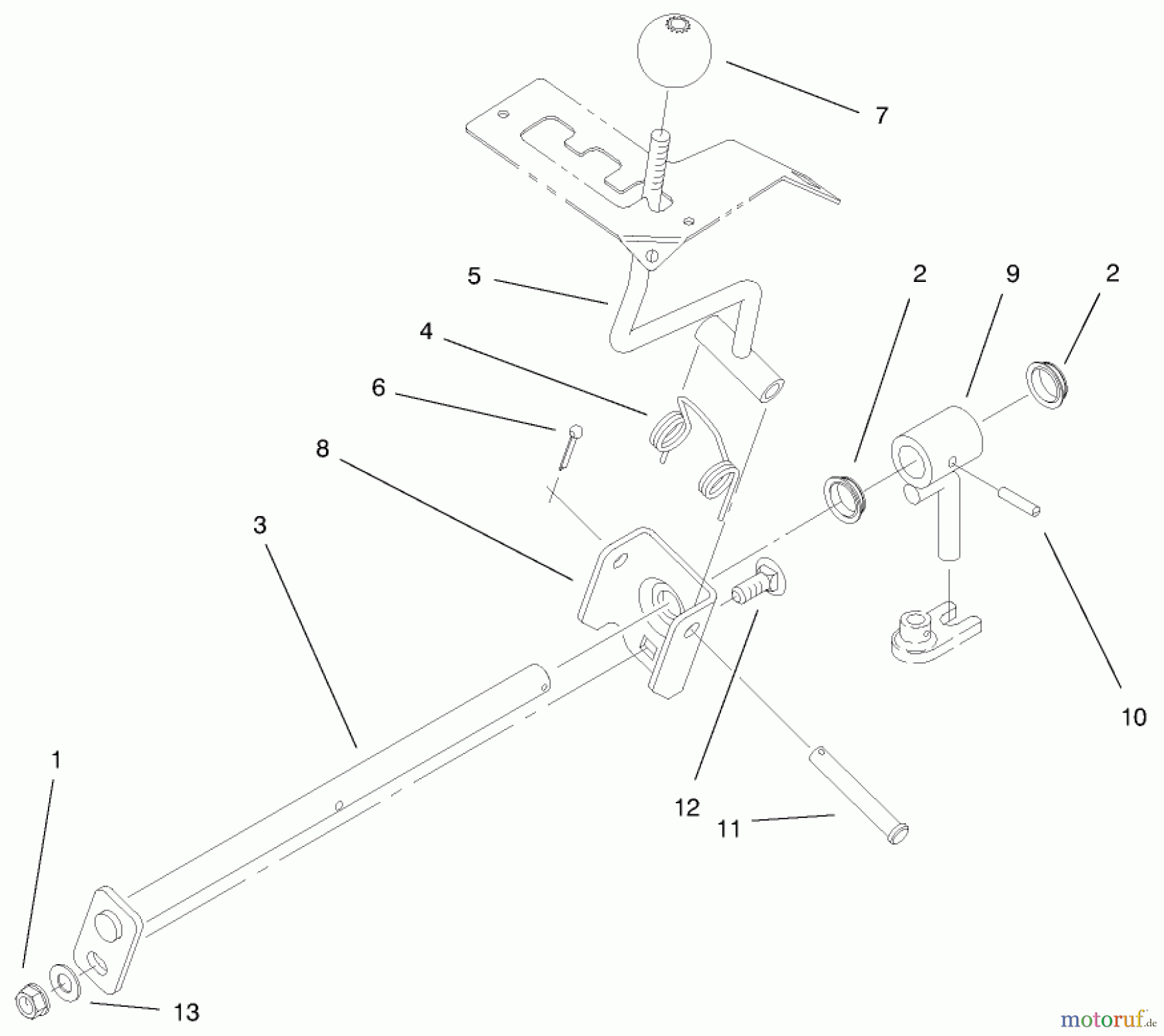 Toro Neu Mowers, Lawn & Garden Tractor Seite 1 73560 (522xi) - Toro 522xi Garden Tractor, 1998 (8900001-8999999) HI-LO SHIFT ASSEMBLY
