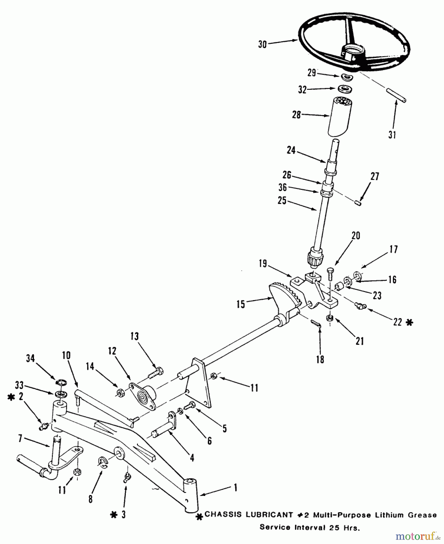  Toro Neu Mowers, Lawn & Garden Tractor Seite 2 R1-16O801 (316-8) - Toro 316-8 Garden Tractor, 1990 FRONT AXLE AND STEERING