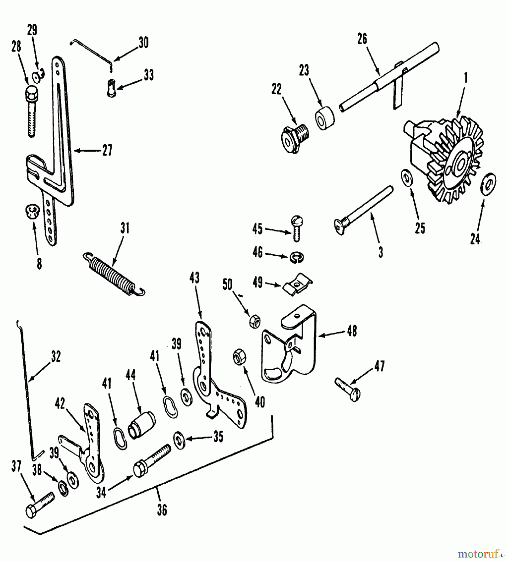  Toro Neu Mowers, Lawn & Garden Tractor Seite 2 B1-16O802 (316-8) - Toro 316-8 Garden Tractor, 1989 KOHLER GOVERNOR LINKAGE