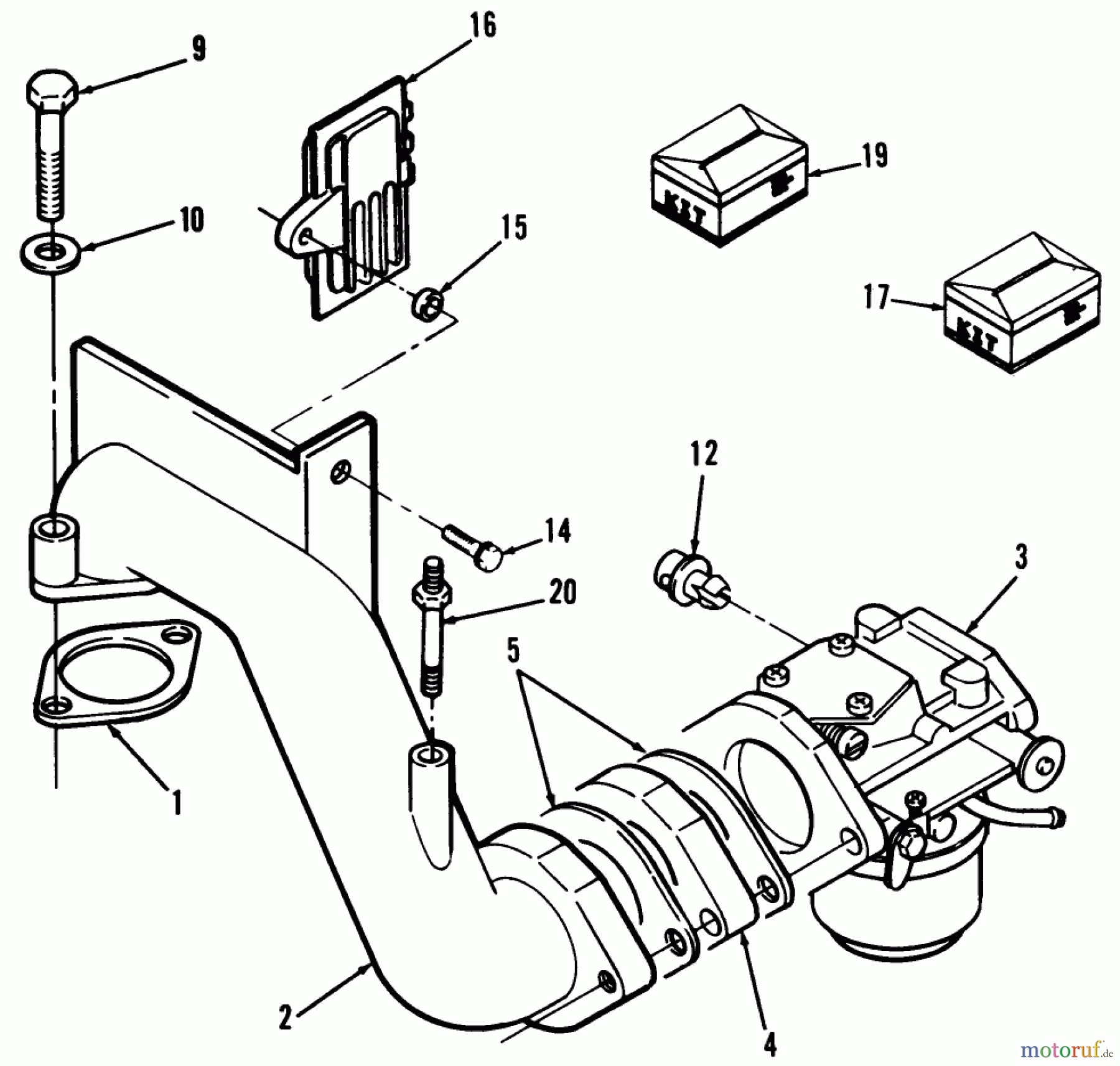  Toro Neu Mowers, Lawn & Garden Tractor Seite 2 R2-12OE01 (212-H) - Toro 212-H Tractor, 1991 (1000001-1999999) 12HP ENGINE CARBURETOR ASSEMBLY