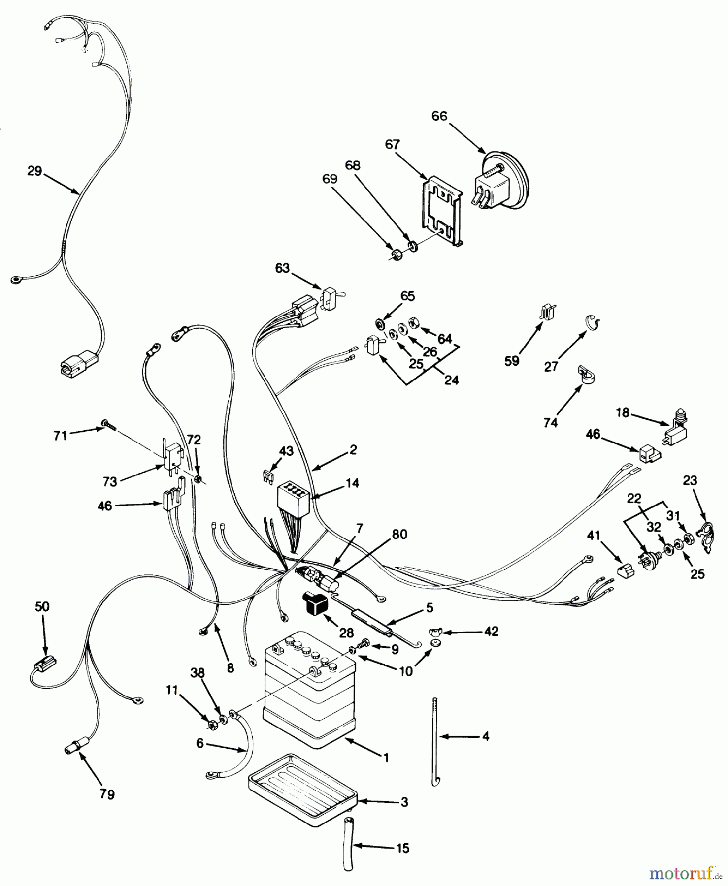  Toro Neu Mowers, Lawn & Garden Tractor Seite 2 R2-12O501 (212-5) - Toro 212-5 Tractor, 1991 (1000001-1999999) ELECTRICAL SYSTEM ASSEMBLY