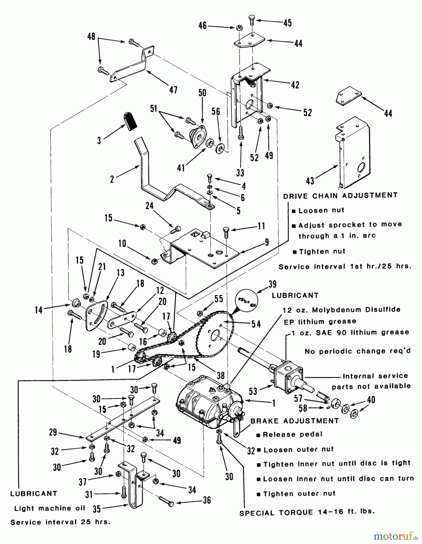  Toro Neu Mowers, Rear-Engine Rider 23-08XP01 (A-81) - Toro A-81 5-Speed Rear Engine Rider, 1983 TRANSMISSION, DIFFERENTIAL AND DRIVE SYSTEM