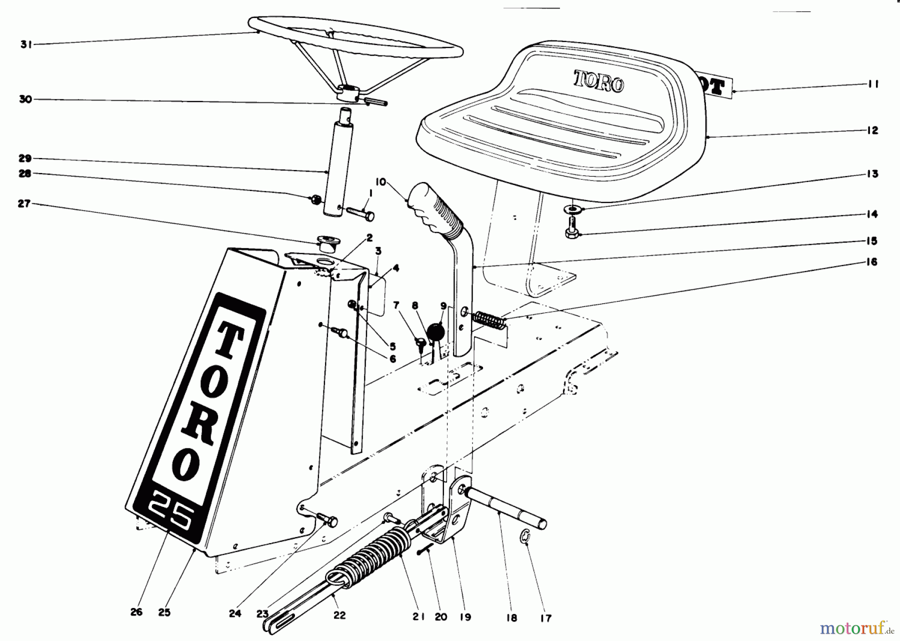 Toro Neu Mowers, Rear-Engine Rider 56010 - Toro 25
