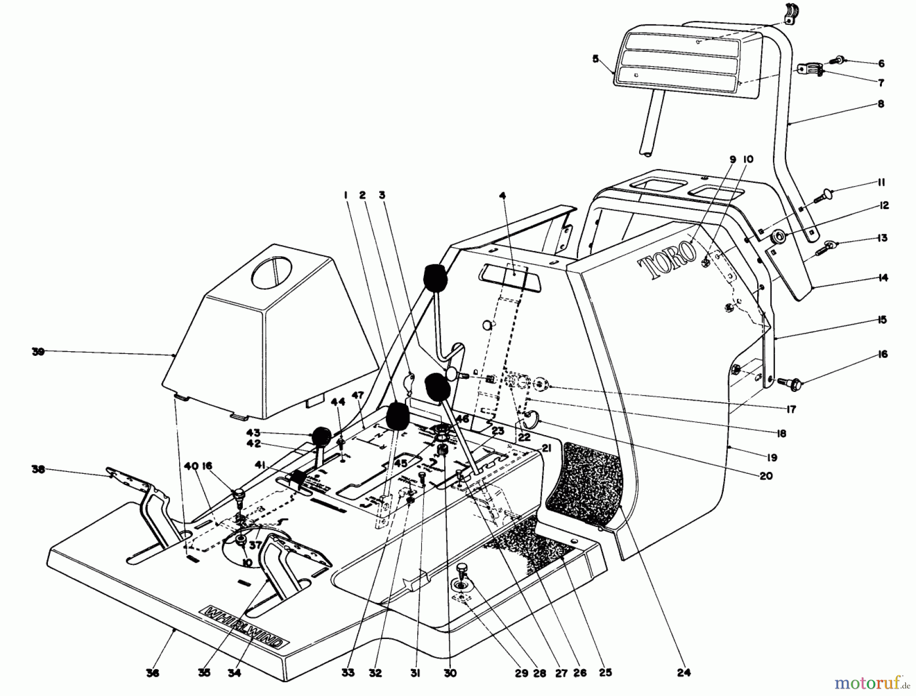  Toro Neu Mowers, Rear-Engine Rider 56006 - Toro 25