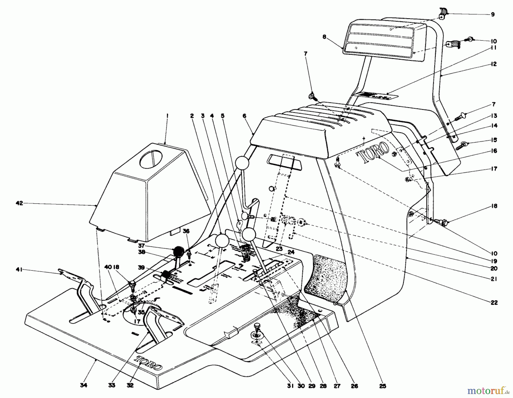  Toro Neu Mowers, Rear-Engine Rider 56033 - Toro 25