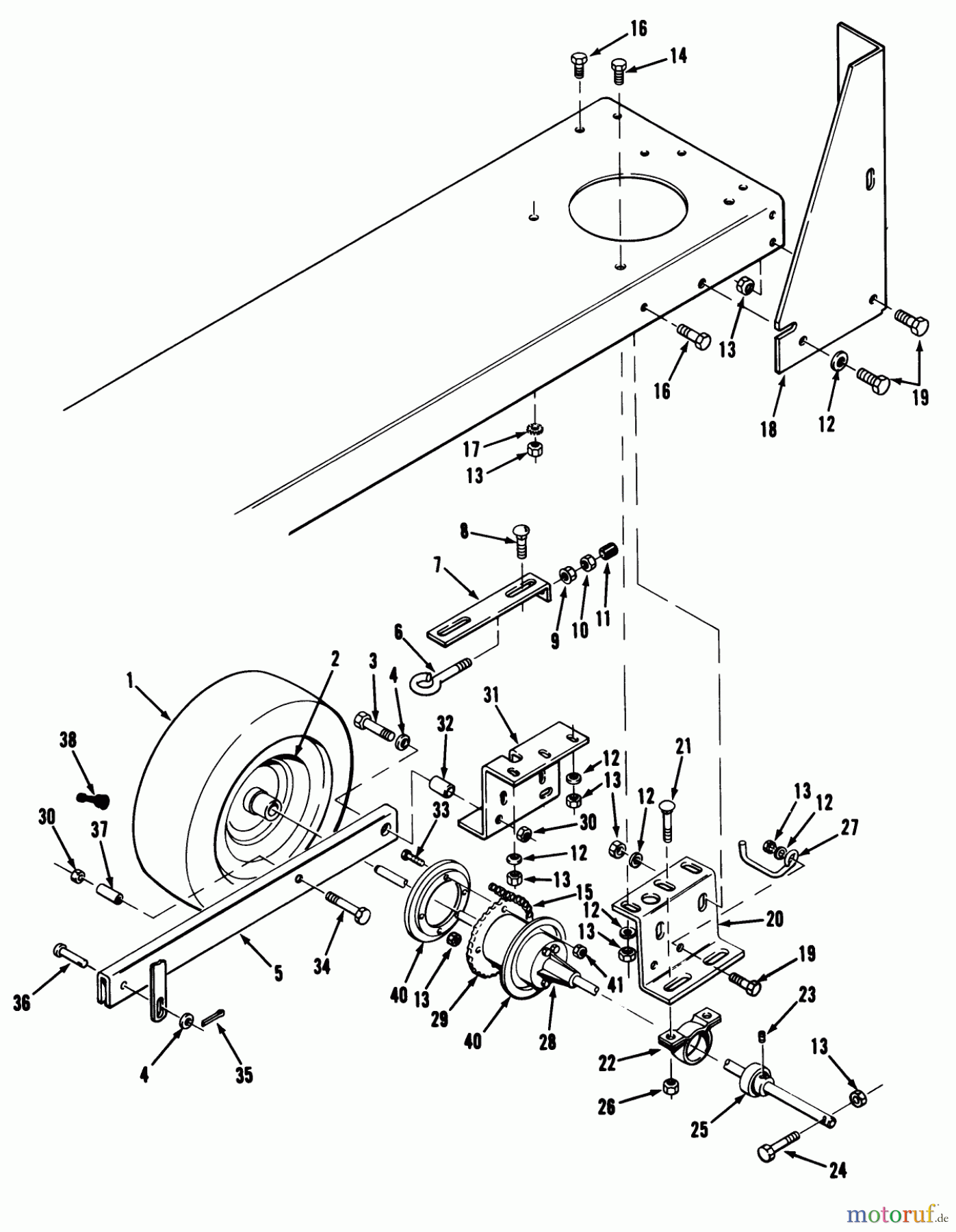 Toro Neu Mowers, Rear-Engine Rider 56145 (8-32) - Toro 8-32 Rear Engine Rider, 1990 (0000001-0999999) REAR AXLE ASSEMBLY