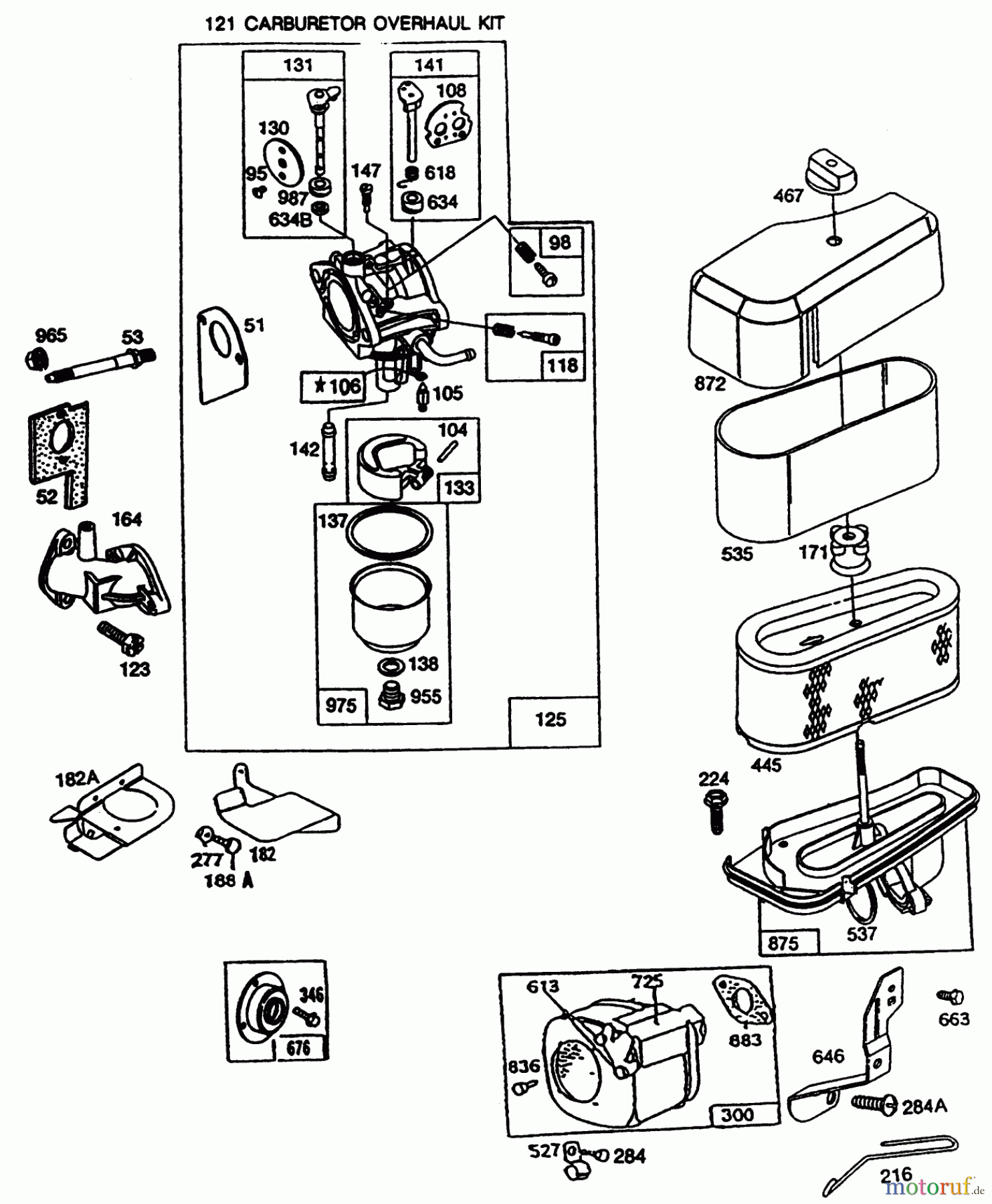 Toro Neu Mowers, Rear-Engine Rider 70120 (12-32) - Toro 12-32 Recycler Rider, 1996 (6900001-6999999) BRIGGS & STRATTON MODEL NO. 286707-0119-01 #2