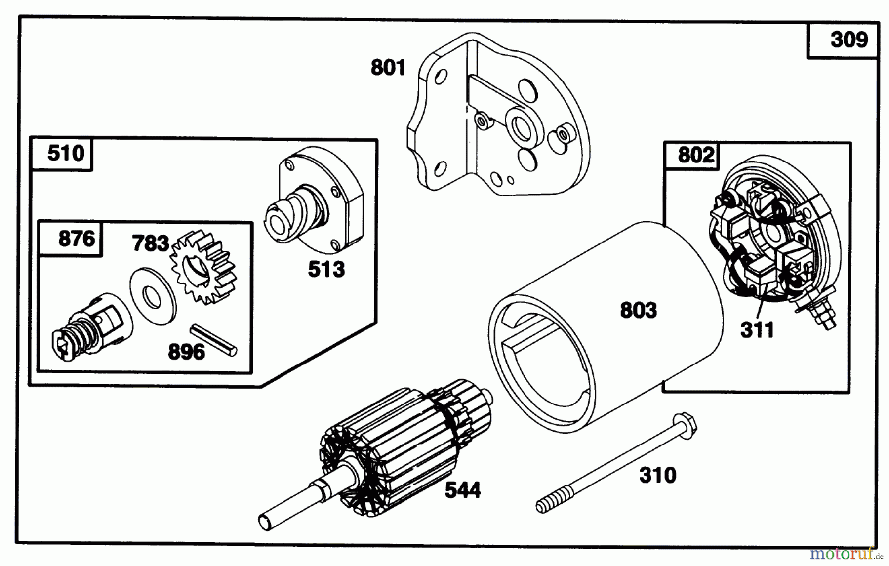 Toro Neu Mowers, Rear-Engine Rider 70120 (12-32) - Toro 12-32 Recycler Rider, 1996 (6900001-6999999) ENGINE BRIGGS & STRATTON MODEL 28B707-0126-01 #8