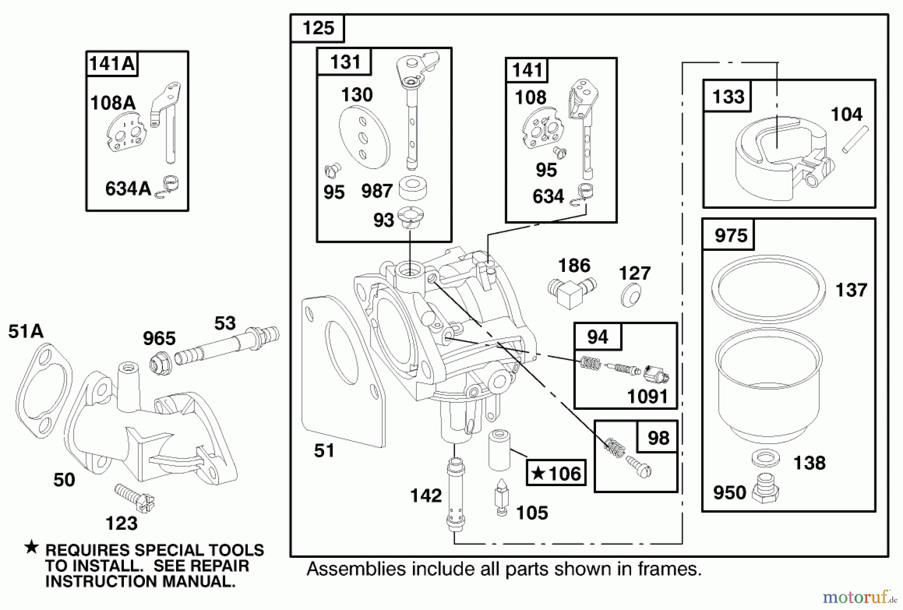 Toro Neu Mowers, Rear-Engine Rider 70082 (12-32) - Toro 12-32 Rear Engine Rider, 1998 (8900001-8999999) ENGINE BRIGGS & STRATTON MODEL 28M707-1182-E1 #4
