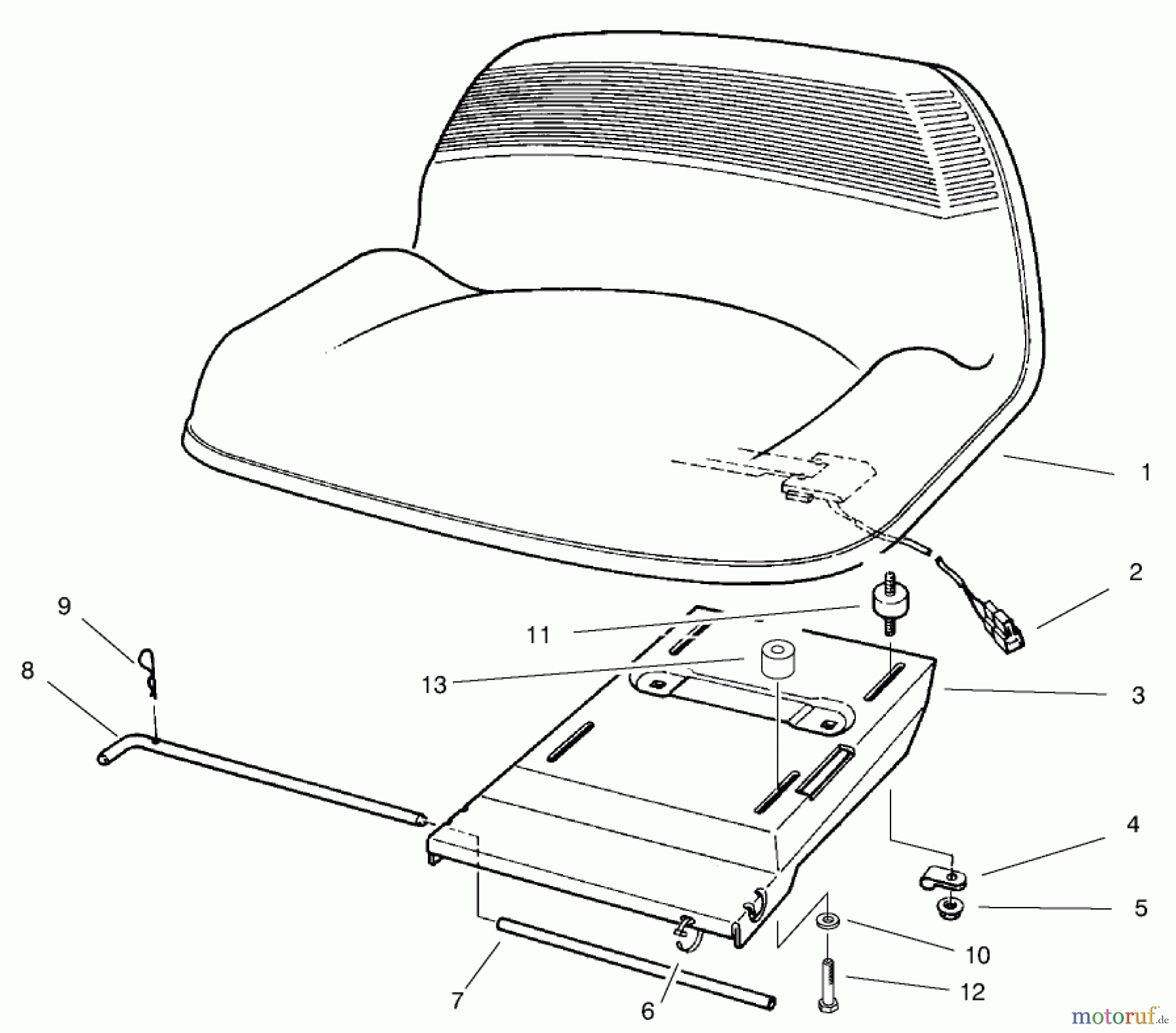  Toro Neu Mowers, Rear-Engine Rider 70089 (12-32) - Toro 12-32 Rear Engine Rider, 2000 (200000001-200999999) SEAT ASSEMBLY