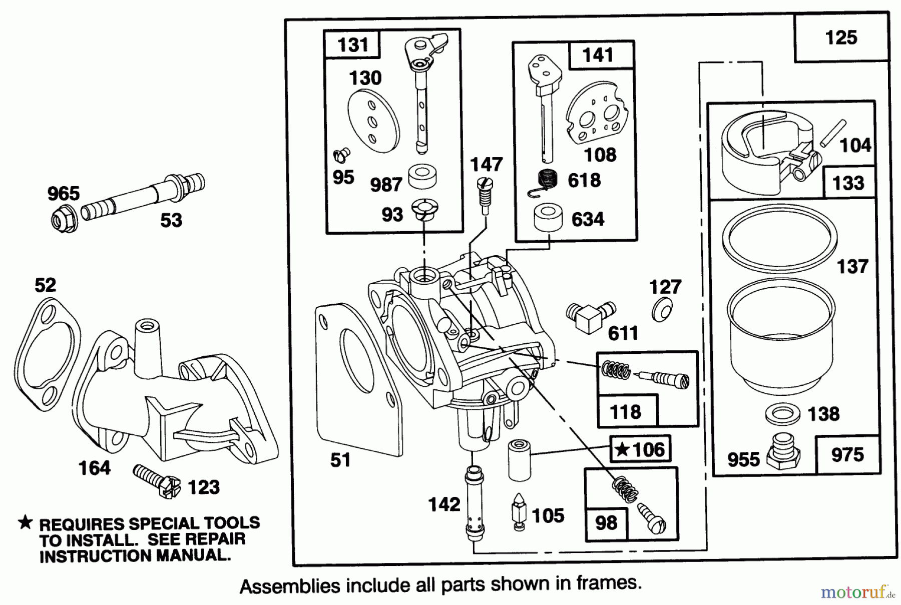 Toro Neu Mowers, Rear-Engine Rider 70100 (10-32) - Toro 10-32 Recycler Rider, 1994 (49000001-49999999) ENGINE BRIGGS & STRATTON MODEL 28B707-0122-01 #3
