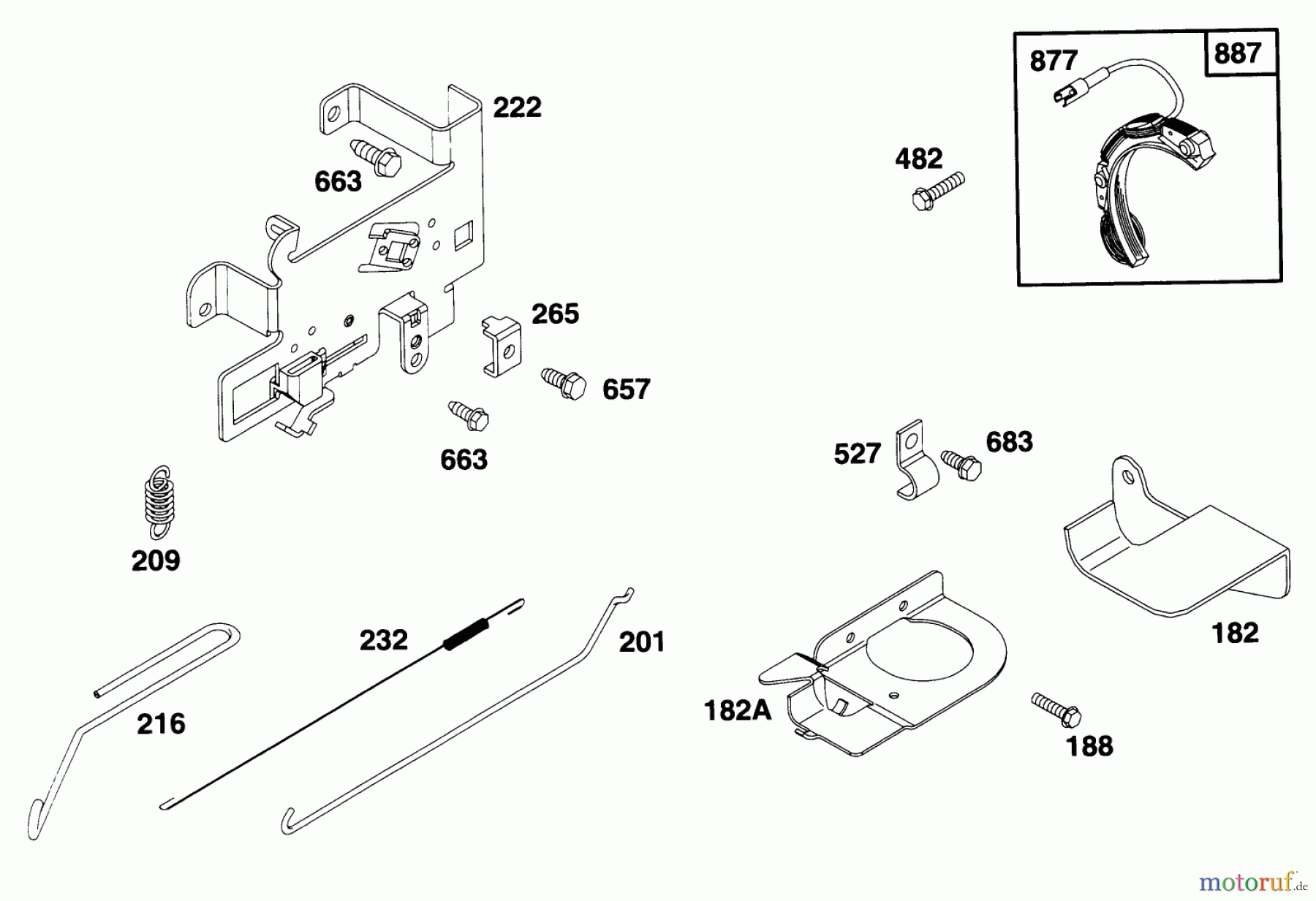 Toro Neu Mowers, Rear-Engine Rider 70142 (12-32) - Toro 12-32 Rear Engine Rider, 1995 (59000001-59999999) ENGINE BRIGGS & STRATTON MODEL 28D707-0124-01 #5