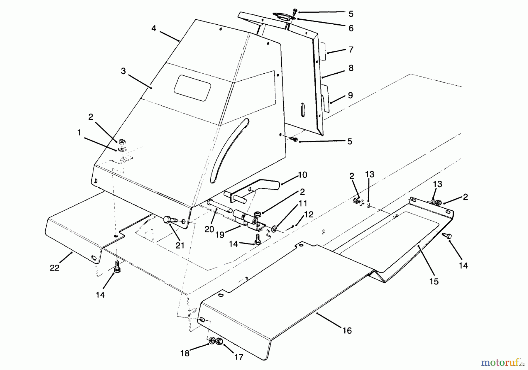 Toro Neu Mowers, Rear-Engine Rider 70142 (12-32) - Toro 12-32 Rear Engine Rider, 1995 (59000001-59999999) FRONT TOWER ASSEMBLY