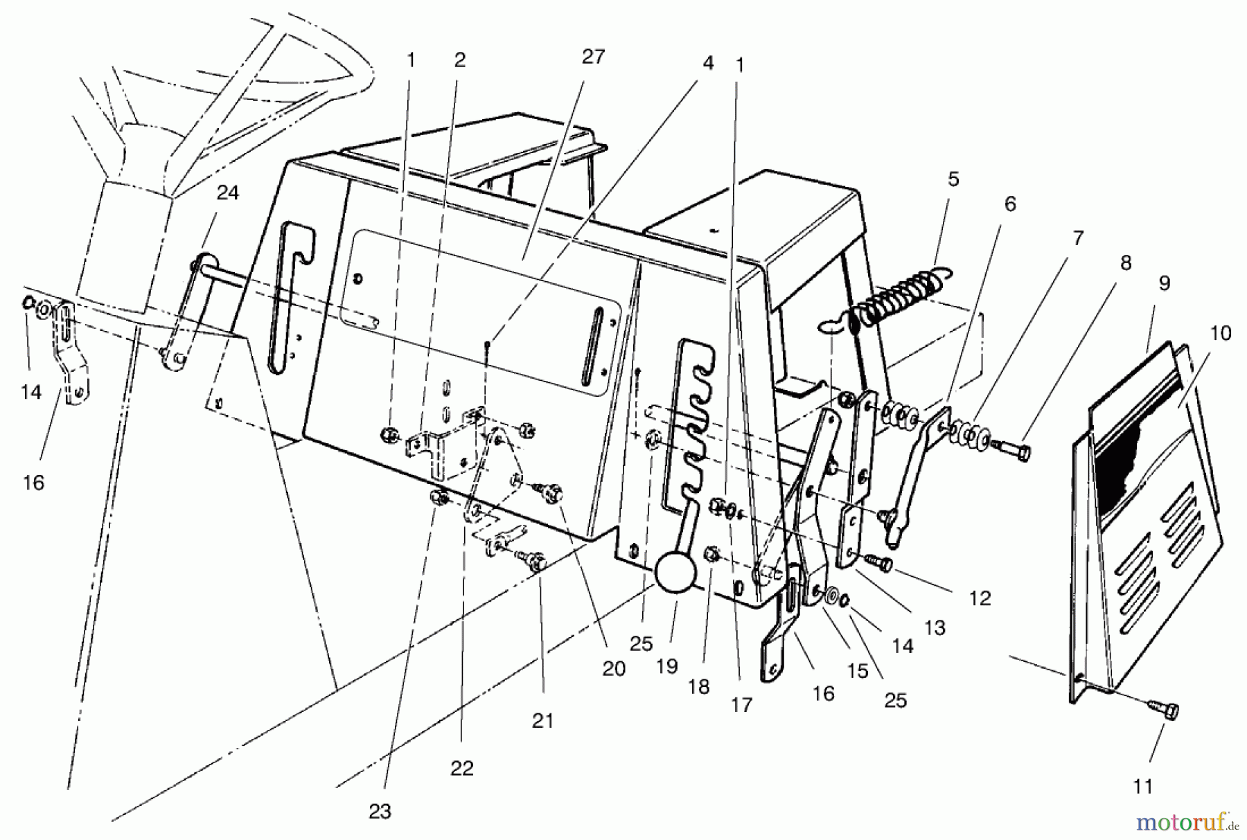  Toro Neu Mowers, Rear-Engine Rider 70171 (12-32) - Toro 12-32 Rear Engine Rider, 1999 (9900001-9999999) LINKAGE ASSEMBLY