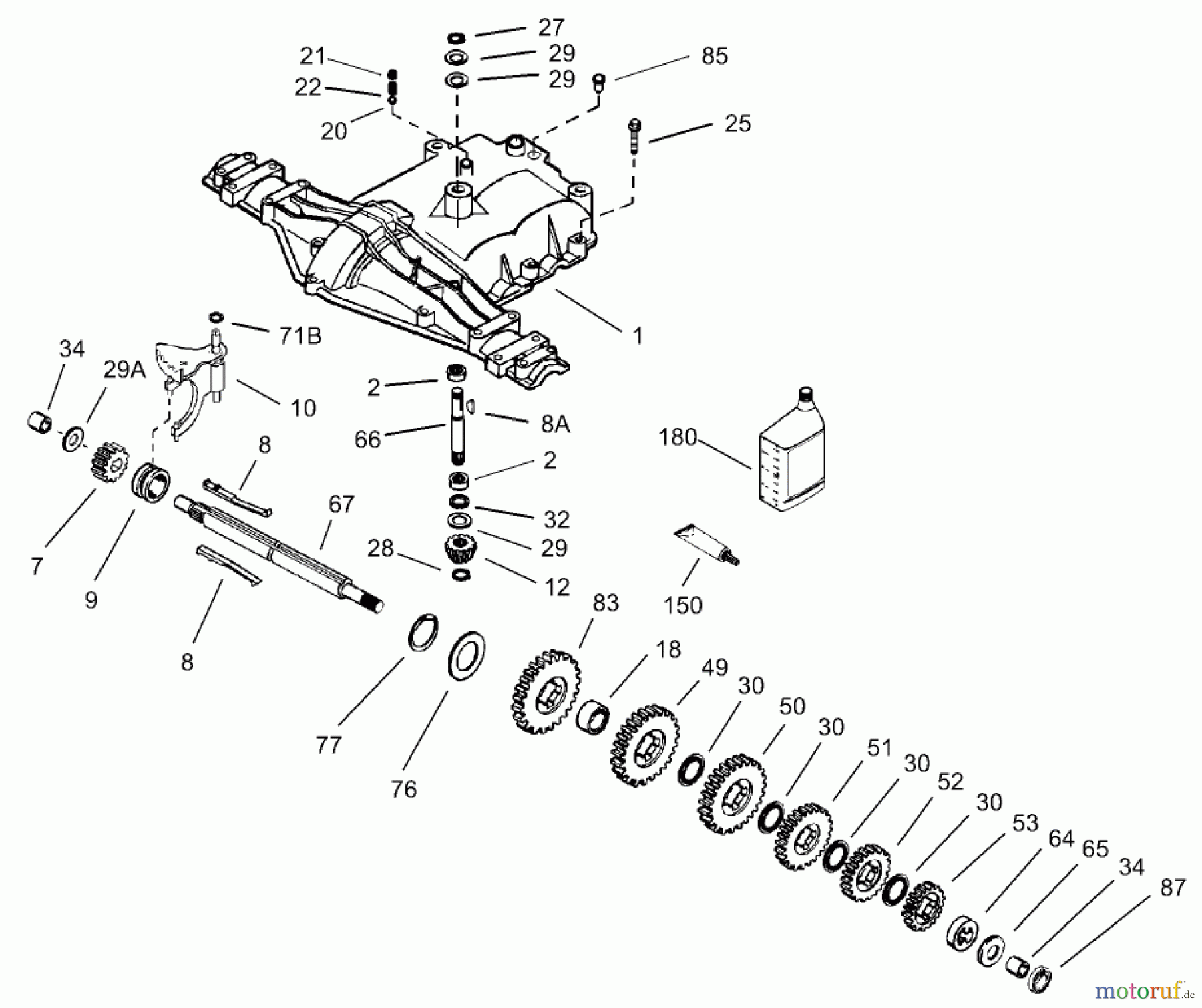 Toro Neu Mowers, Rear-Engine Rider 70185 (G132) - Toro G132 Rear-Engine Riding Mower, 2005 (250000001-250999999) COVER ASSEMBLY PEERLESS NO. MST205-542D