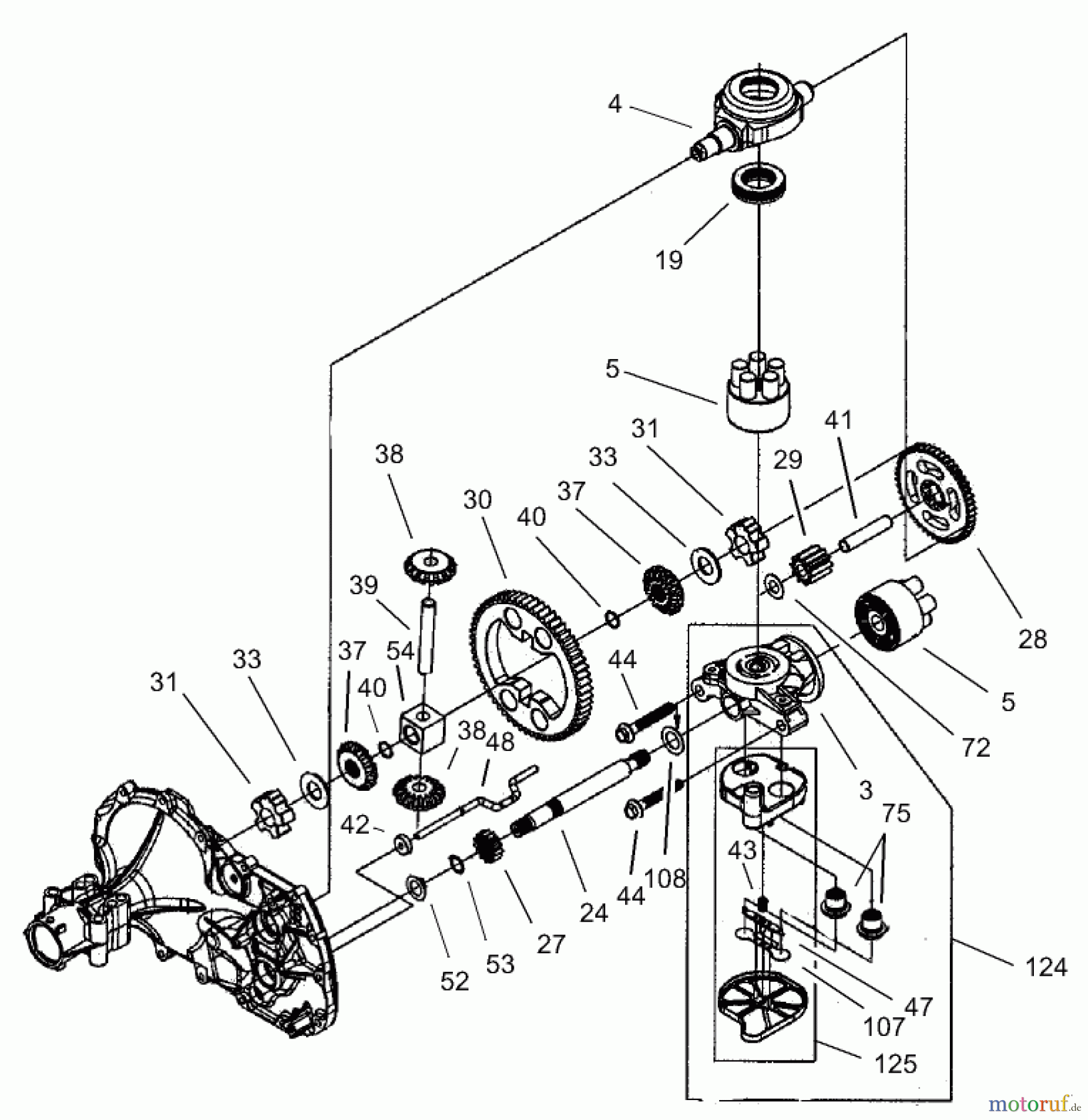  Toro Neu Mowers, Rear-Engine Rider 70186 (H132) - Toro H132 Rear-Engine Riding Mower, 2005 (250000001-250999999) HYDRO TRANSAXLE-ASSEMBLY NO 106-1840