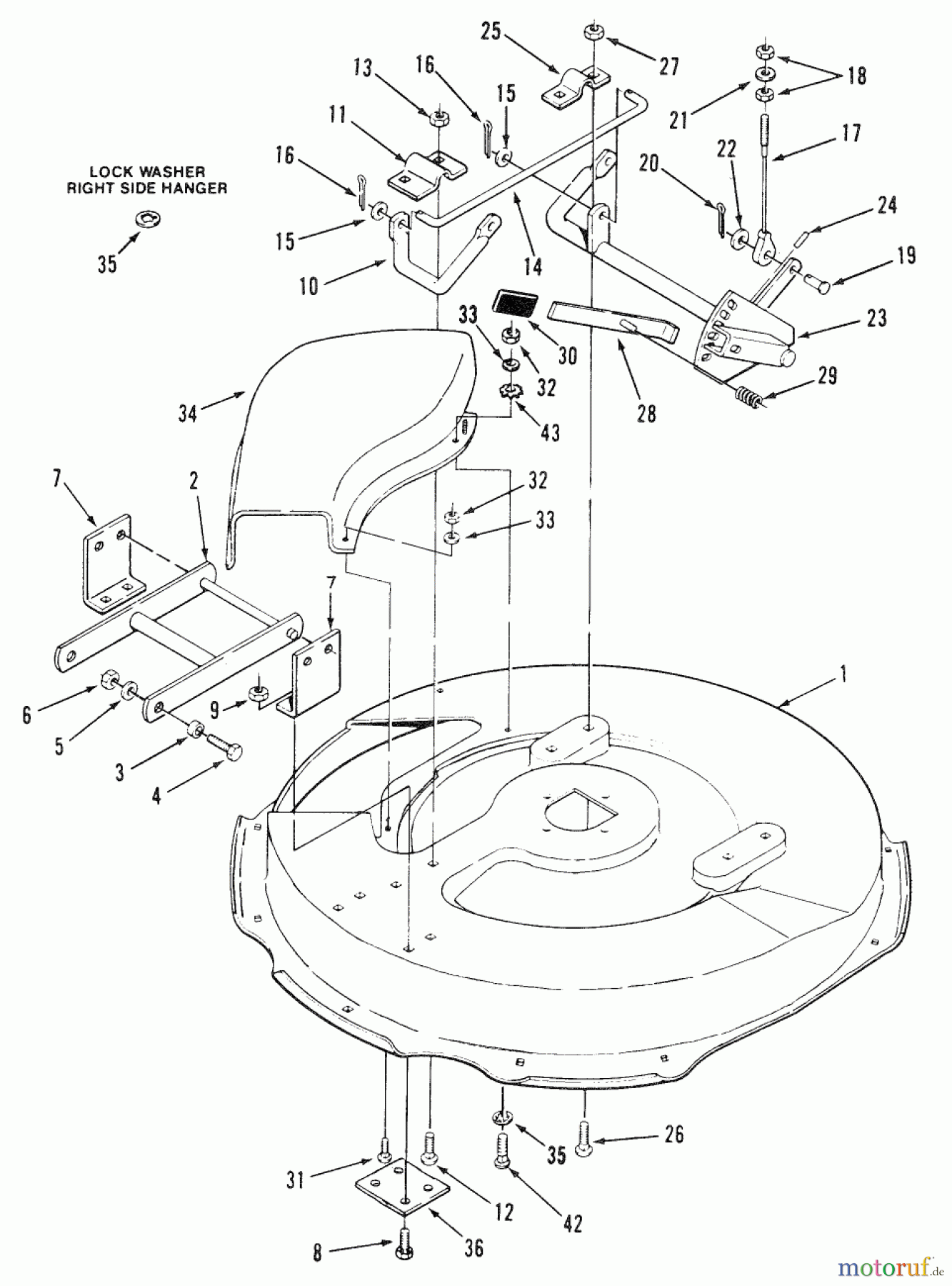 Toro Neu Mowers, Rear-Engine Rider R3-12B601 (112-6e) - Toro 112-6e Rear Engine Rider, 1990 SECTION 12-MOWER DECK AND FRONT MOUNT