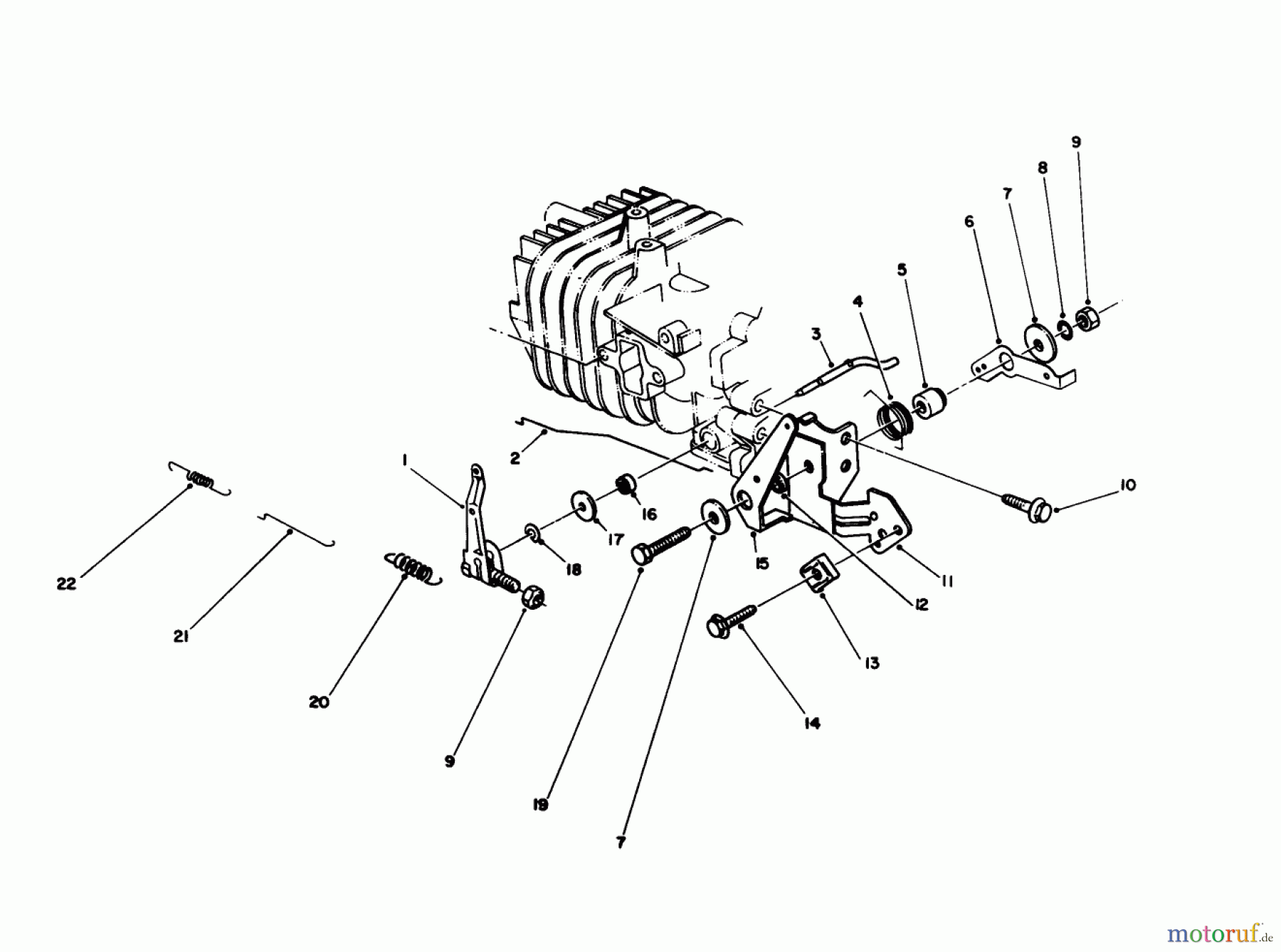  Toro Neu Mowers, Walk-Behind Seite 1 16212C - Toro Lawnmower, 1989 (9000001-9999999) GOVERNOR ASSEMBLY (MODEL NO. 47PJ8)